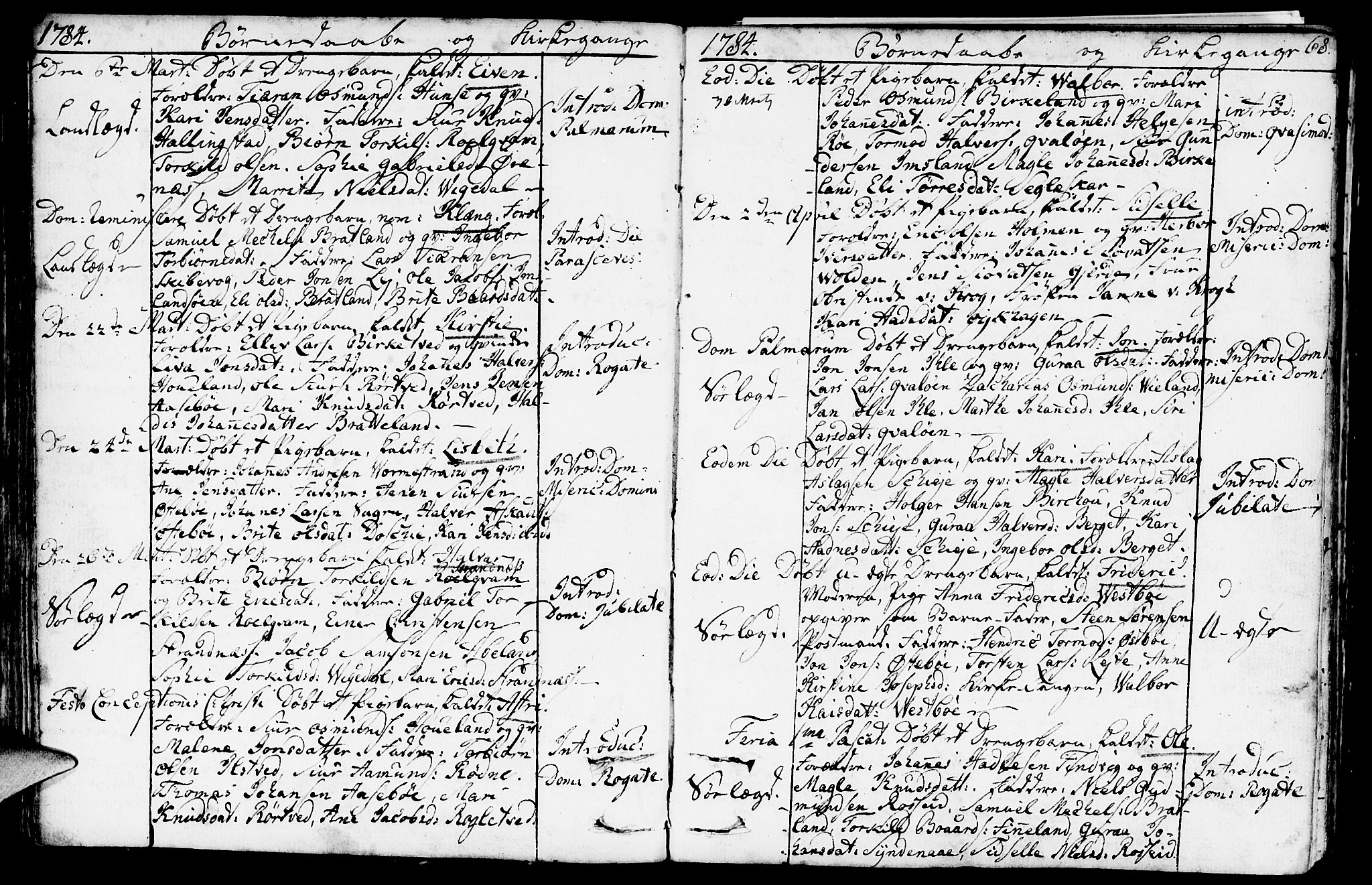 Vikedal sokneprestkontor, SAST/A-101840/01/IV: Parish register (official) no. A 2, 1779-1817, p. 68