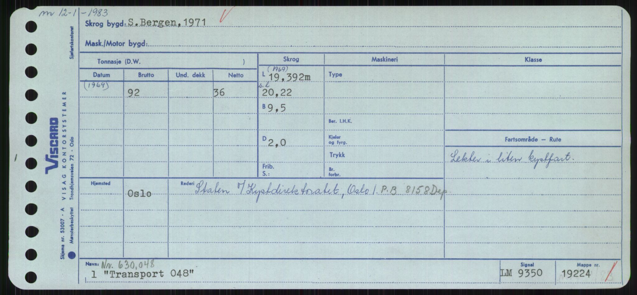 Sjøfartsdirektoratet med forløpere, Skipsmålingen, AV/RA-S-1627/H/Hc/L0001: Lektere, A-Y, p. 545