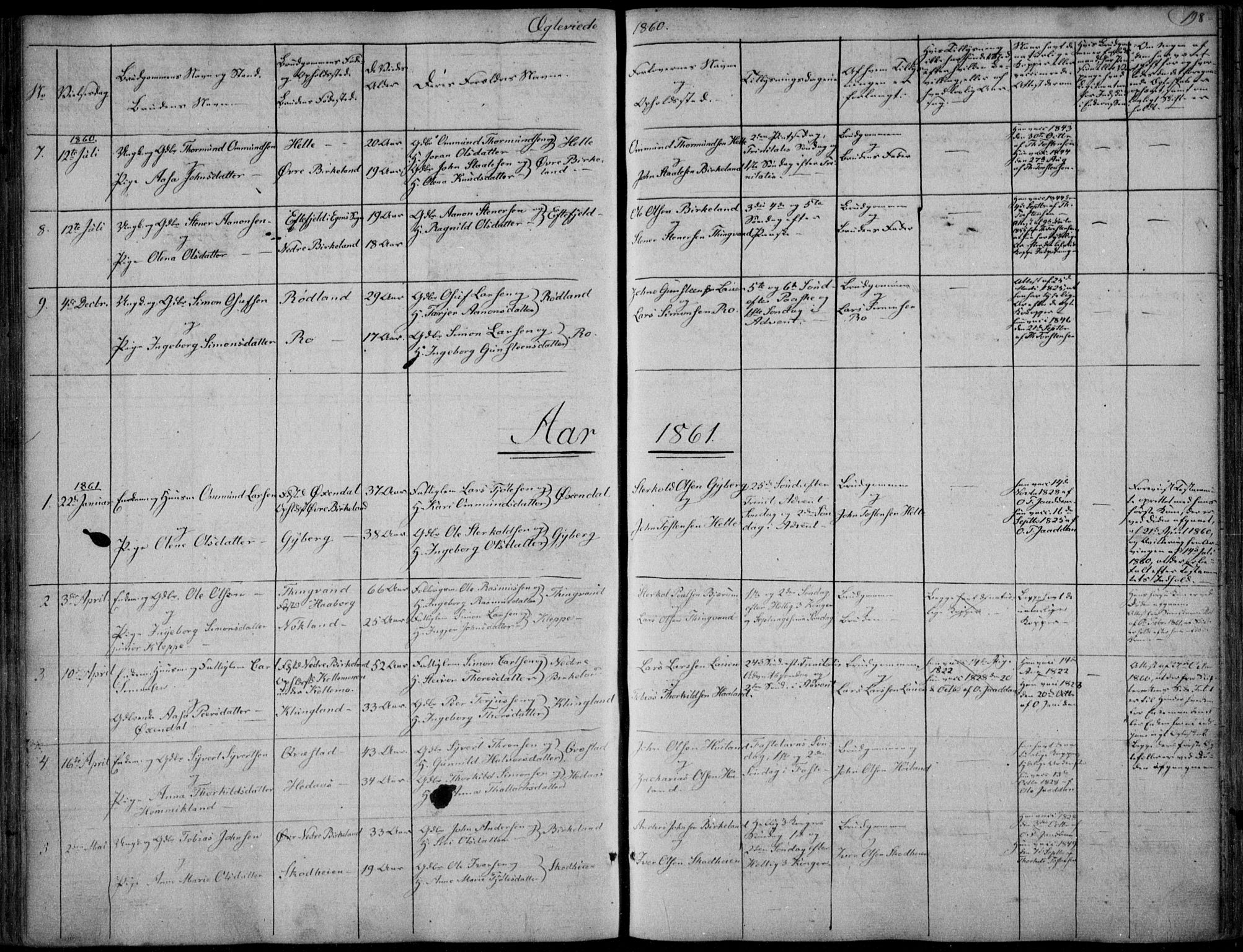 Hægebostad sokneprestkontor, SAK/1111-0024/F/Fa/Faa/L0004: Parish register (official) no. A 4, 1834-1864, p. 198