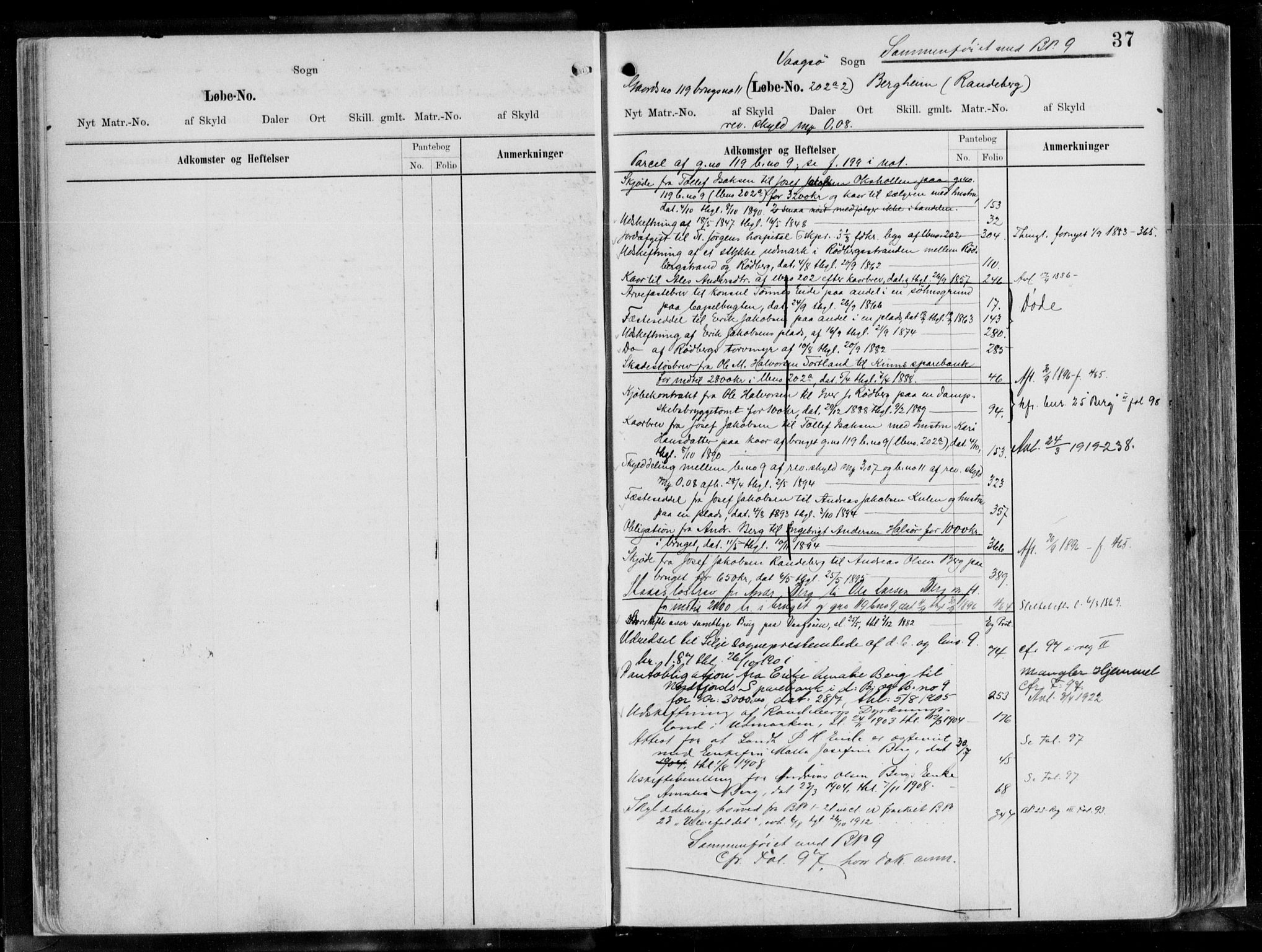 Nordfjord sorenskriveri, AV/SAB-A-2801/02/02a/02ab/L0004: Mortgage register no. II.A.b.4, 1908-1936, p. 37