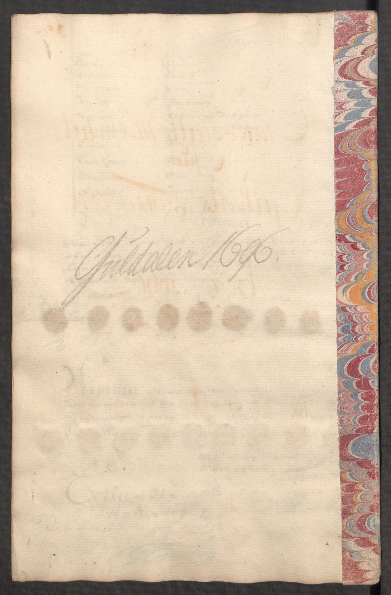Rentekammeret inntil 1814, Reviderte regnskaper, Fogderegnskap, AV/RA-EA-4092/R60/L3946: Fogderegnskap Orkdal og Gauldal, 1696, p. 352