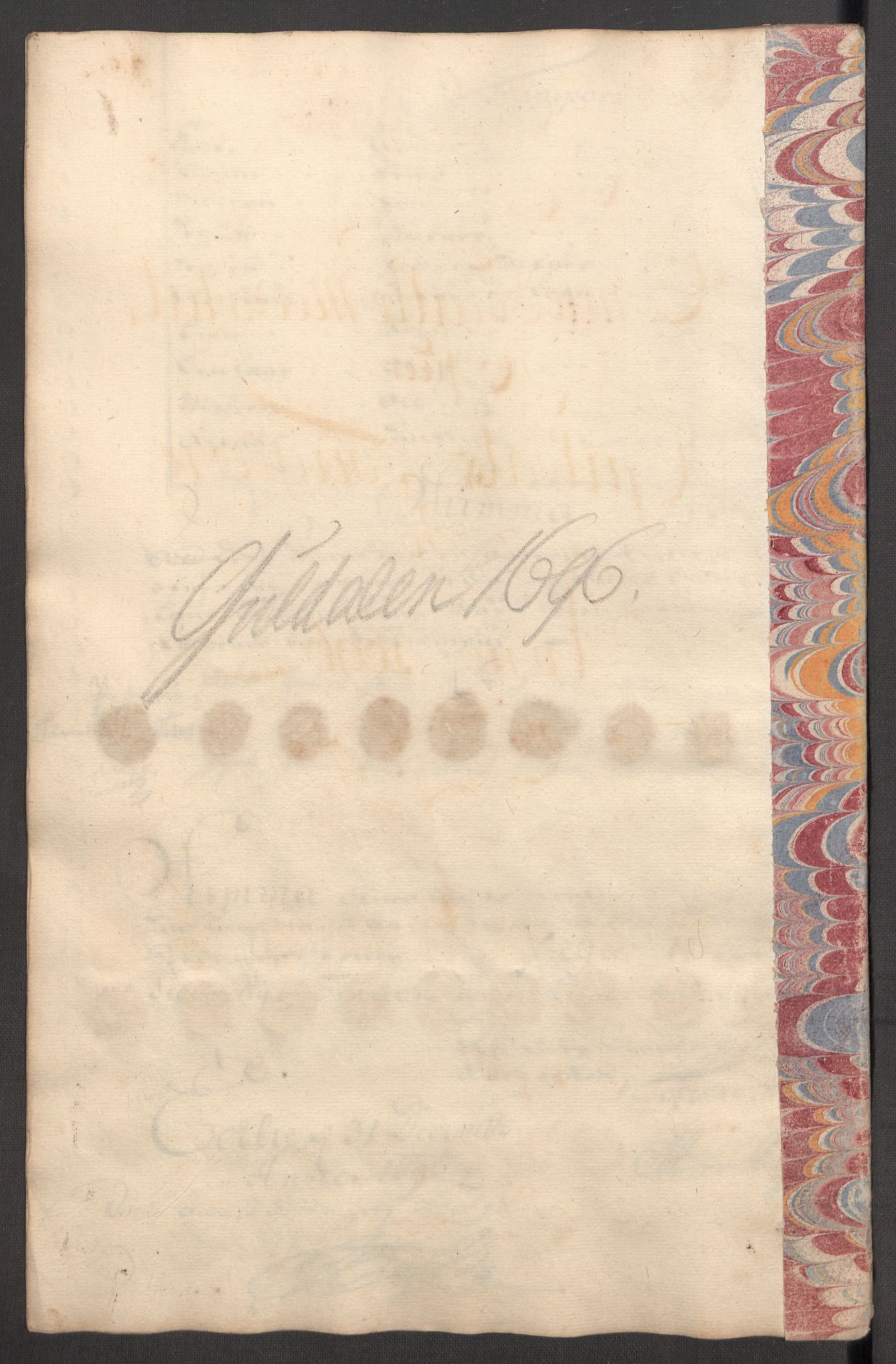 Rentekammeret inntil 1814, Reviderte regnskaper, Fogderegnskap, RA/EA-4092/R60/L3946: Fogderegnskap Orkdal og Gauldal, 1696, p. 352