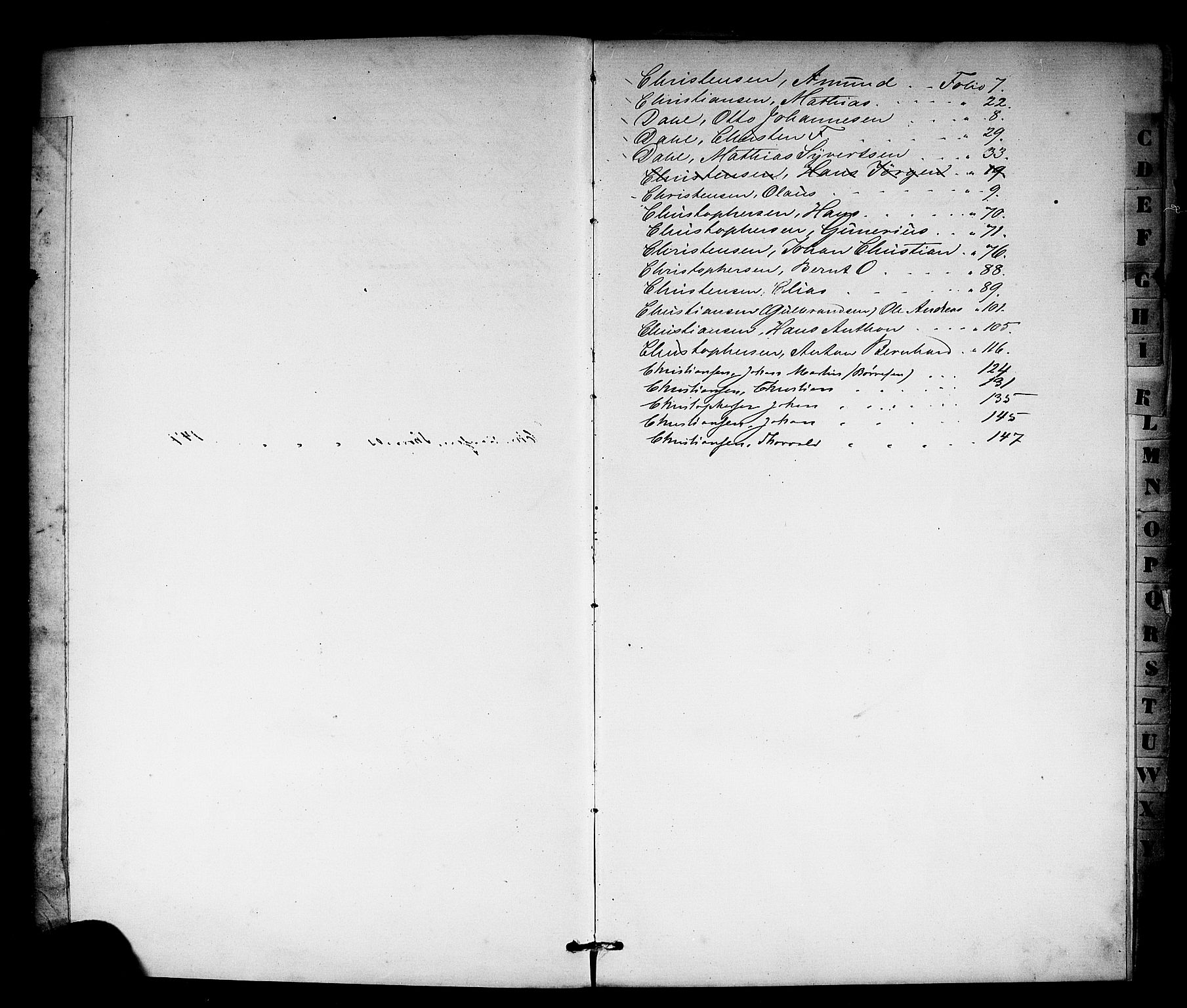 Horten innrulleringskontor, SAKO/A-785/F/Fc/L0002: Hovedrulle, 1861-1868, p. 4