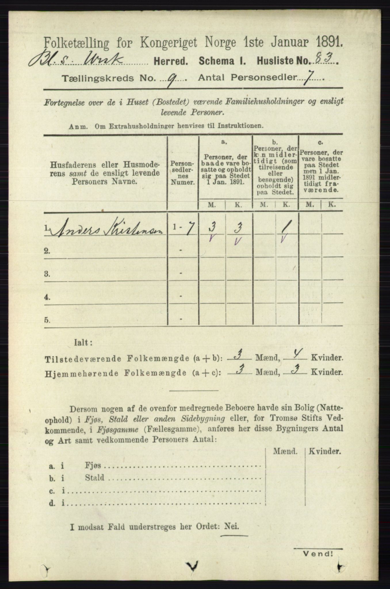 RA, 1891 census for 0224 Aurskog, 1891, p. 4502