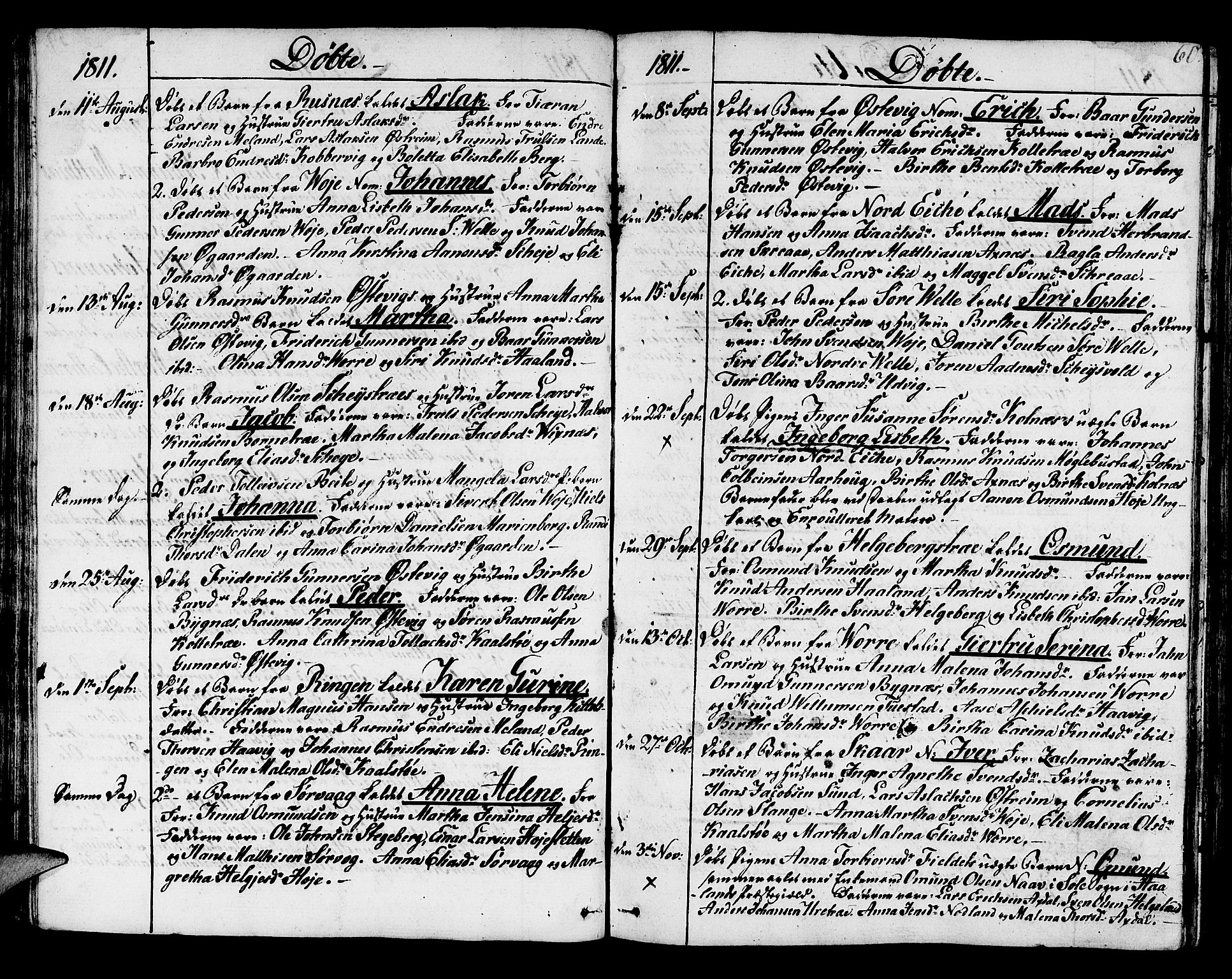 Avaldsnes sokneprestkontor, AV/SAST-A -101851/H/Ha/Haa/L0003: Parish register (official) no. A 3, 1801-1817, p. 60