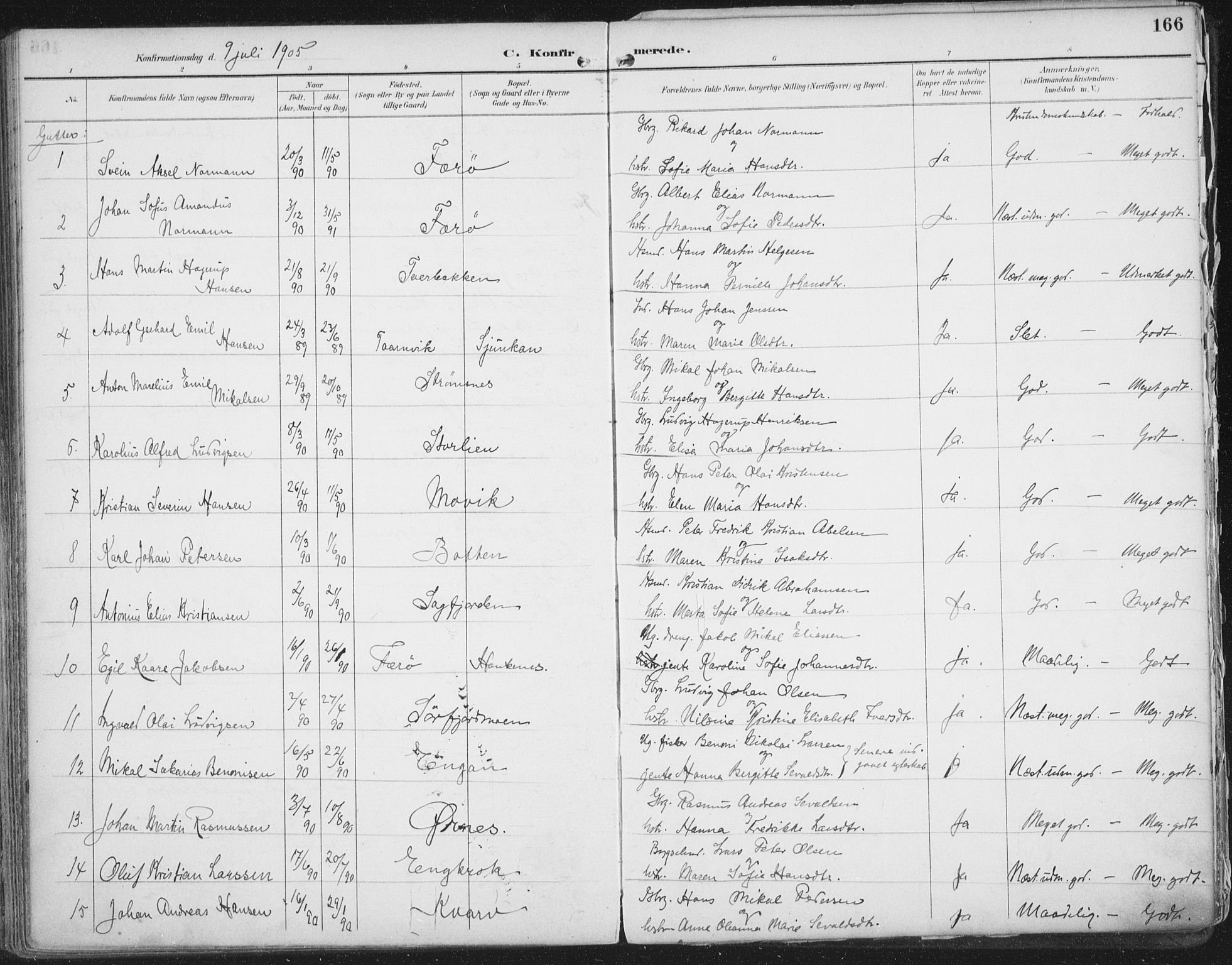 Ministerialprotokoller, klokkerbøker og fødselsregistre - Nordland, SAT/A-1459/854/L0779: Parish register (official) no. 854A02, 1892-1909, p. 166