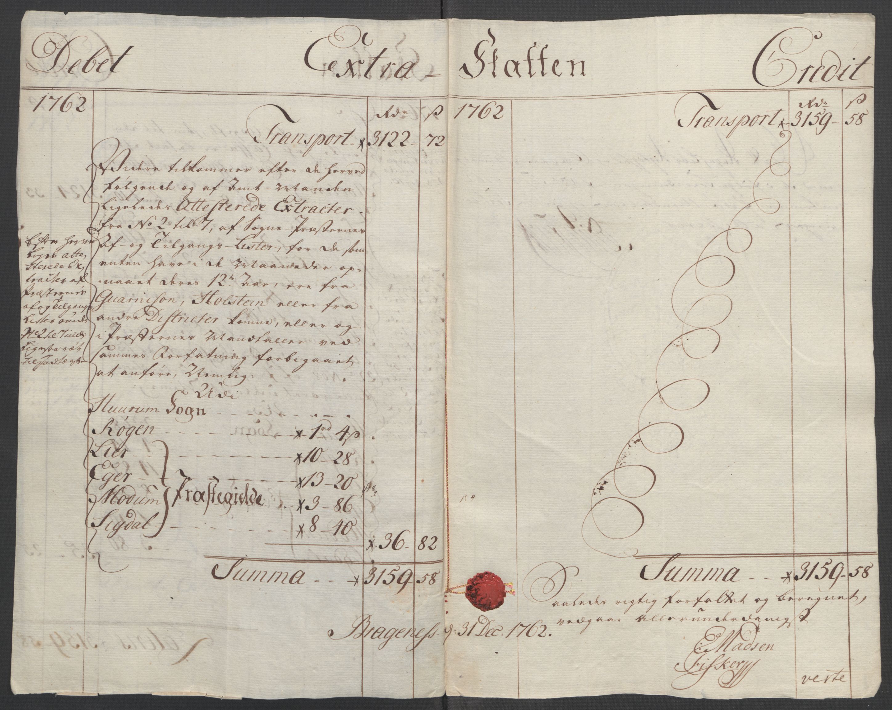 Rentekammeret inntil 1814, Reviderte regnskaper, Fogderegnskap, AV/RA-EA-4092/R31/L1833: Ekstraskatten Hurum, Røyken, Eiker, Lier og Buskerud, 1762-1764, p. 7