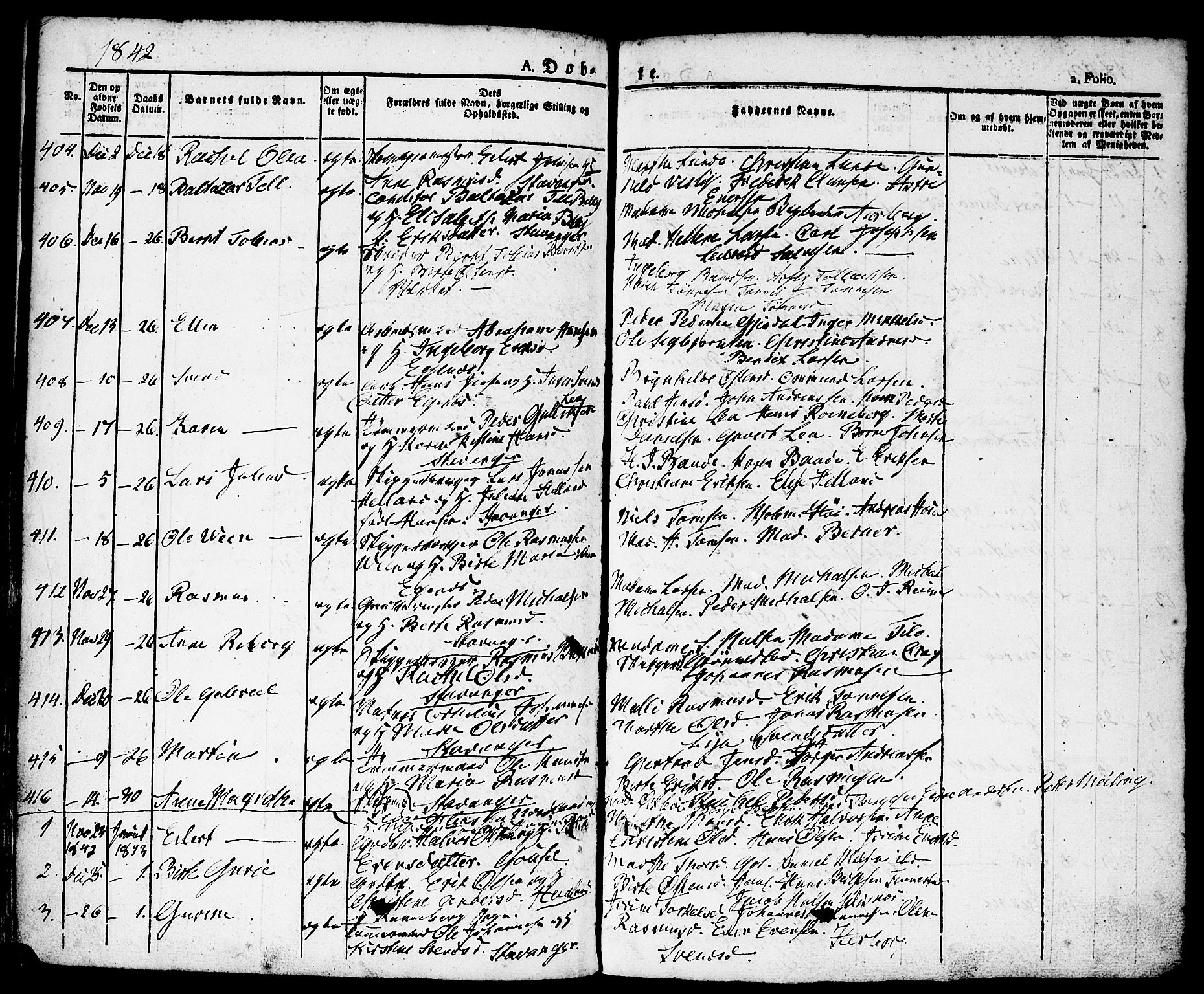 Domkirken sokneprestkontor, AV/SAST-A-101812/001/30/30BA/L0011: Parish register (official) no. A 11, 1832-1856