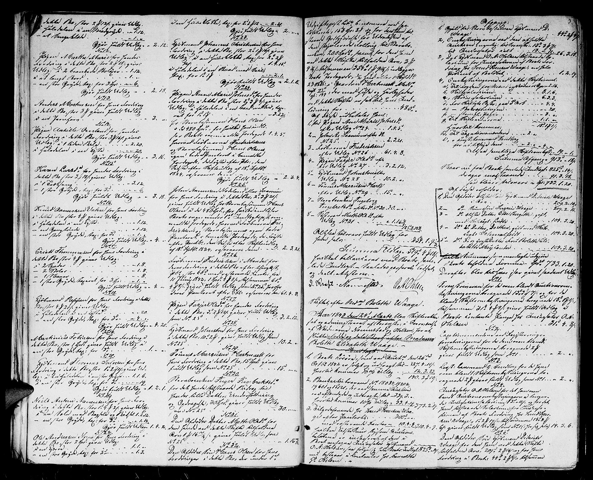 Mandal sorenskriveri, SAK/1221-0005/001/H/Hc/L0093: Skifteutlodningsprotokoll nr 2 med register, 1843-1852, p. 4b-5a