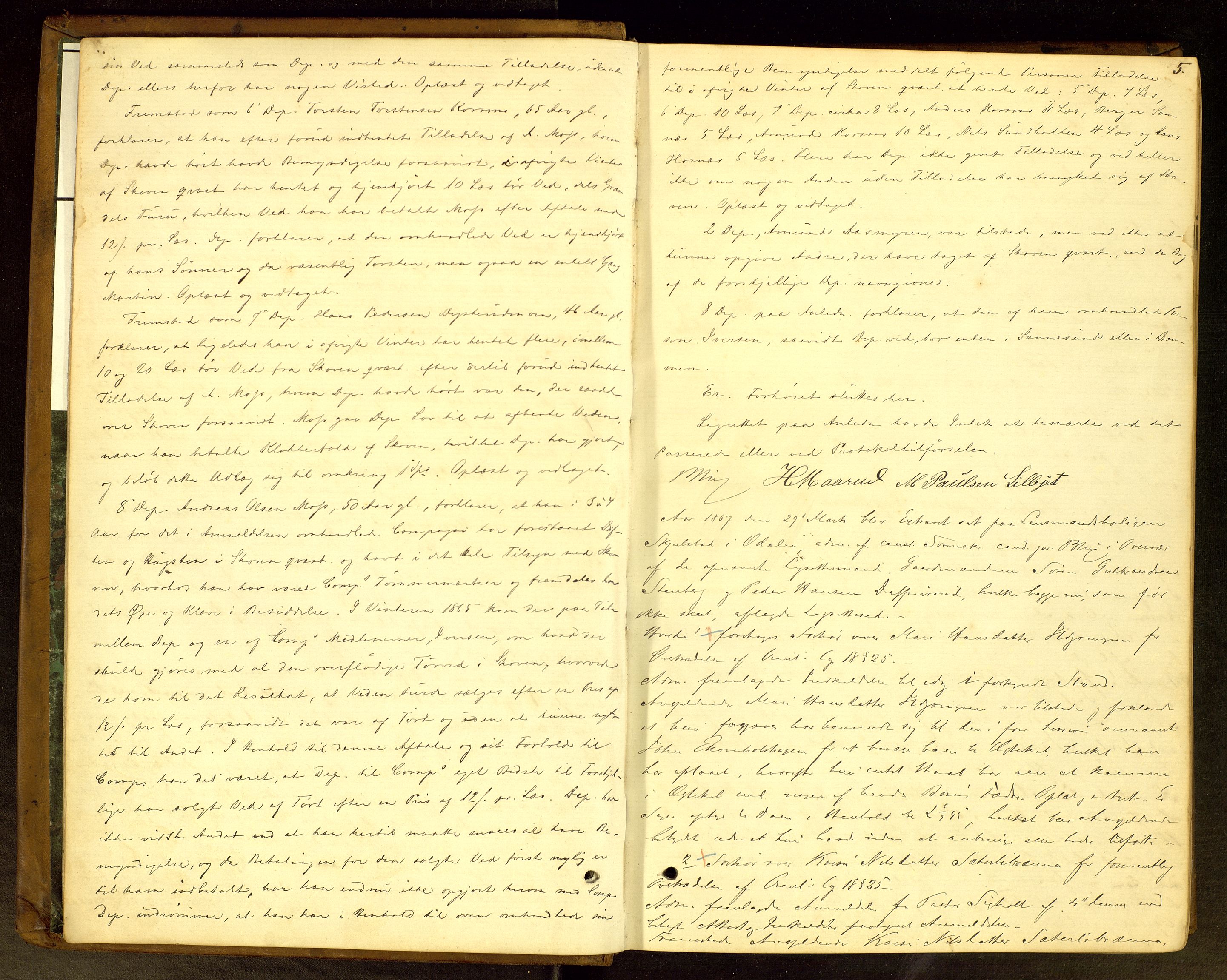 Vinger og Odal sorenskriveri, AV/SAH-TING-022/G/Gc/Gca/L0008: Ekstrarettsprotokoll - Odal, 1867-1873, p. 4b-5a