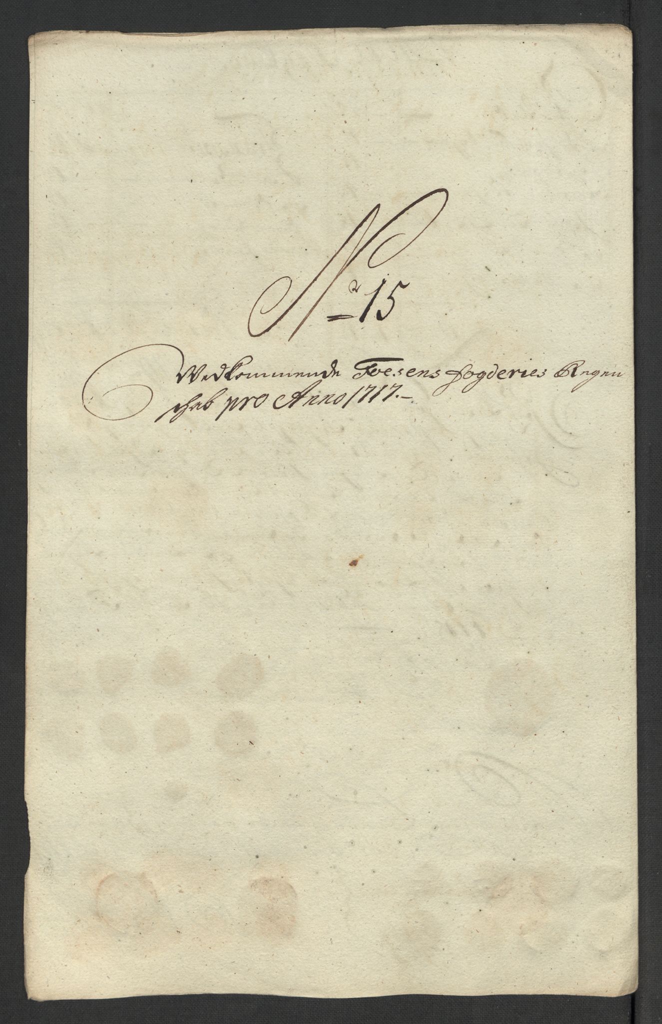 Rentekammeret inntil 1814, Reviderte regnskaper, Fogderegnskap, AV/RA-EA-4092/R57/L3865: Fogderegnskap Fosen, 1717, p. 138