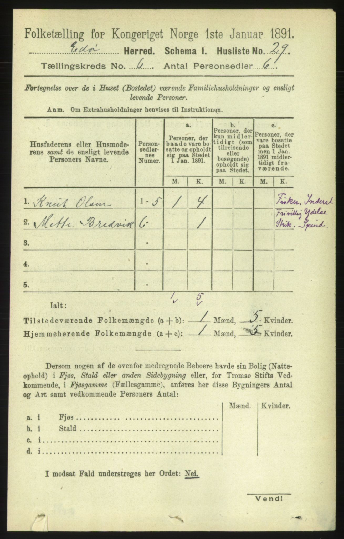 RA, 1891 census for 1573 Edøy, 1891, p. 1352