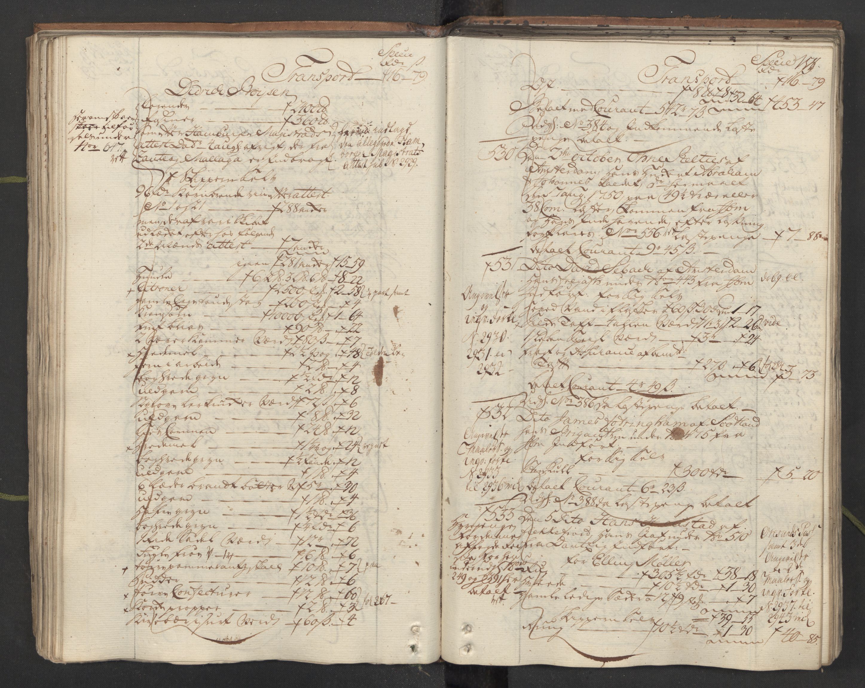 Generaltollkammeret, tollregnskaper, AV/RA-EA-5490/R26/L0101/0001: Tollregnskaper Bergen A / Inngående hovedtollbok, 1762, p. 157b-158a