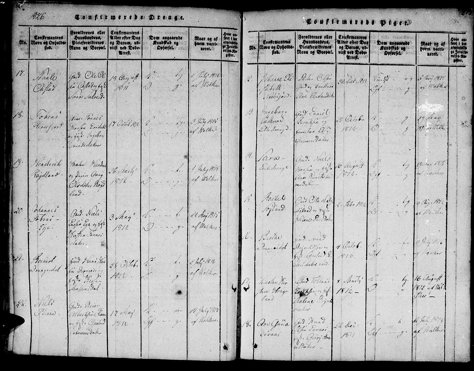 Flekkefjord sokneprestkontor, SAK/1111-0012/F/Fa/Fac/L0002: Parish register (official) no. A 2, 1815-1826, p. 278
