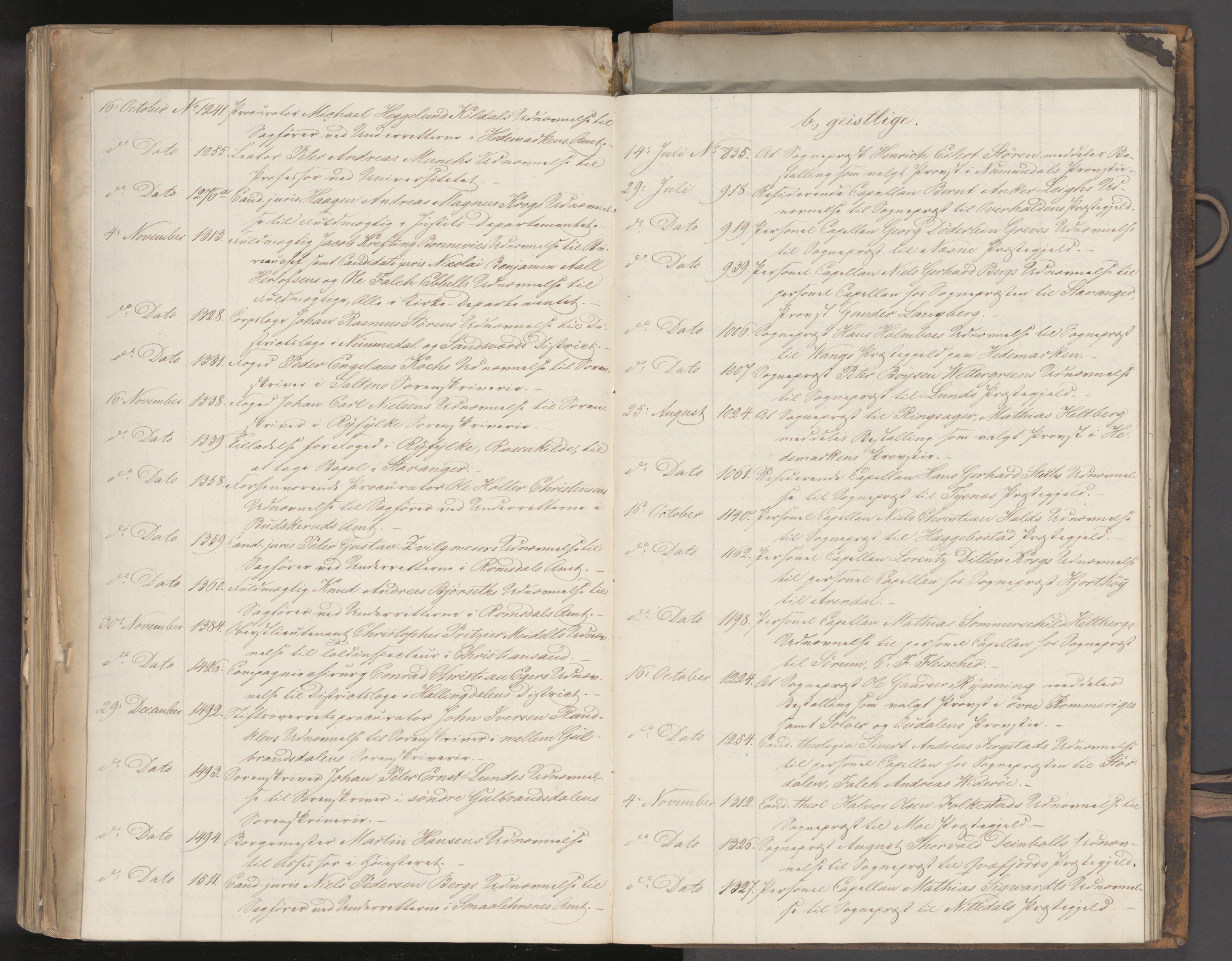 Statsrådssekretariatet, AV/RA-S-1001/A/Ab/L0054: Kgl. res. nr. 764-1554, 2. halvår, 1841