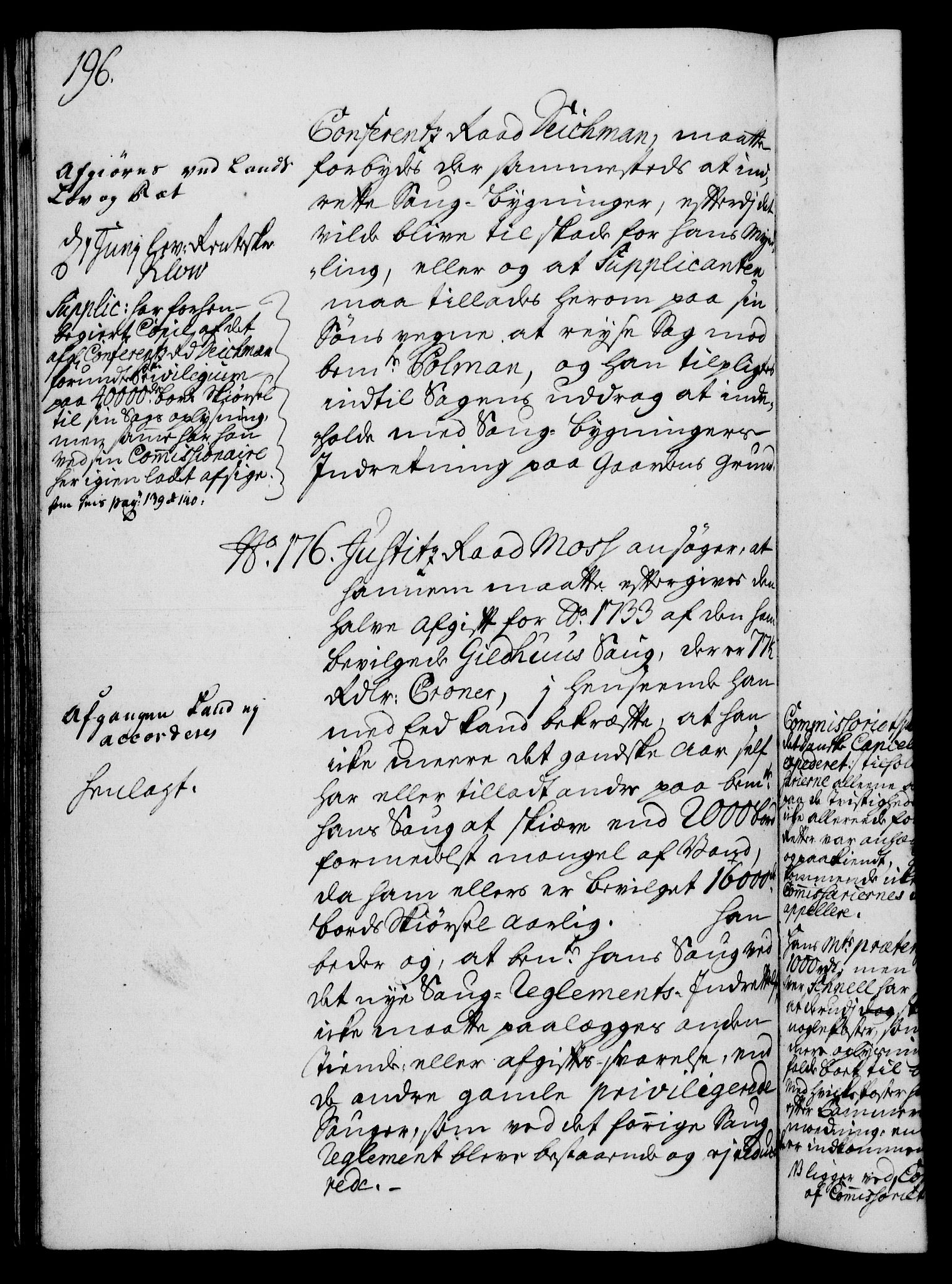Rentekammeret, Kammerkanselliet, RA/EA-3111/G/Gh/Gha/L0016: Norsk ekstraktmemorialprotokoll (merket RK 53.61), 1734-1735, p. 196