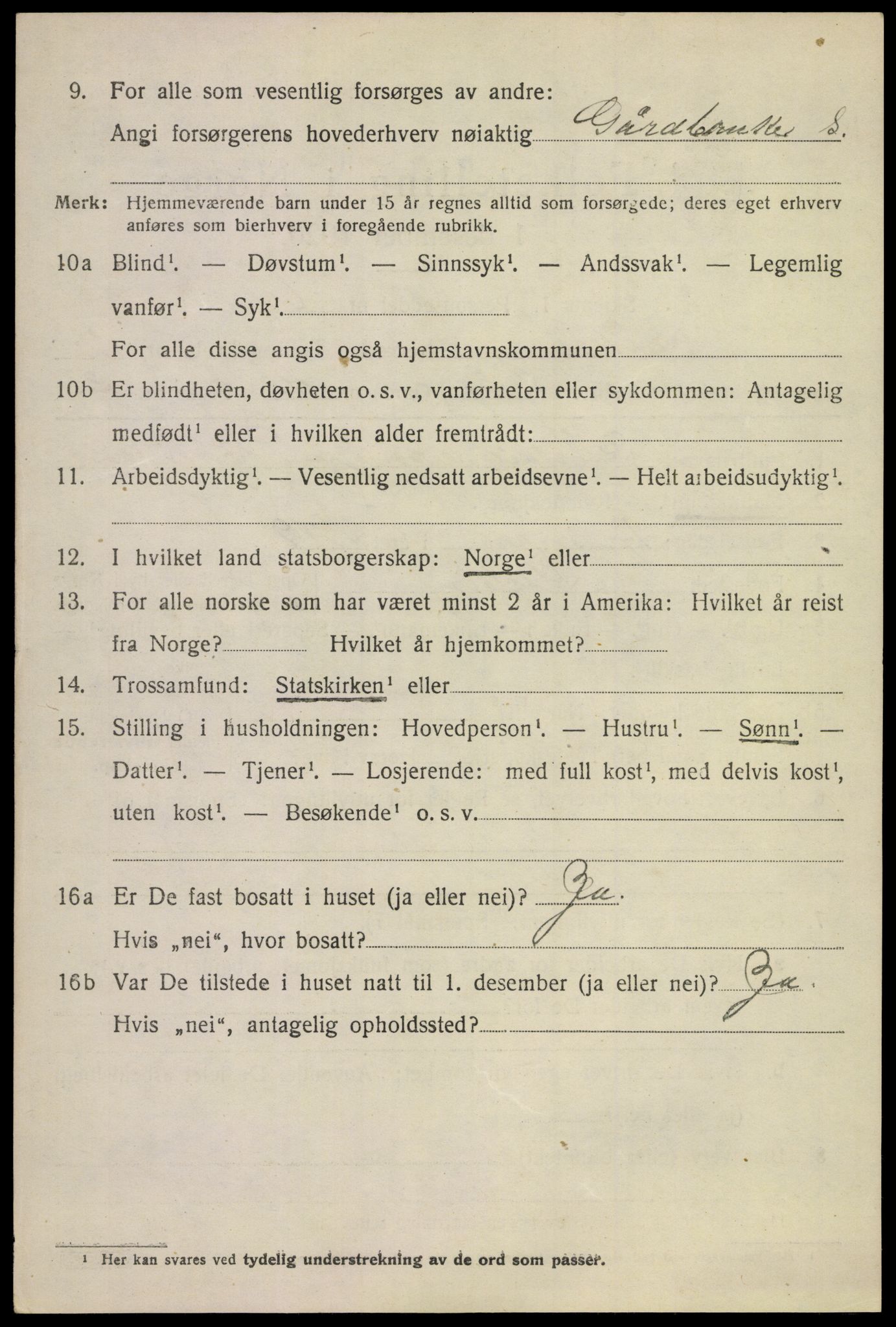 SAKO, 1920 census for Flesberg, 1920, p. 1666