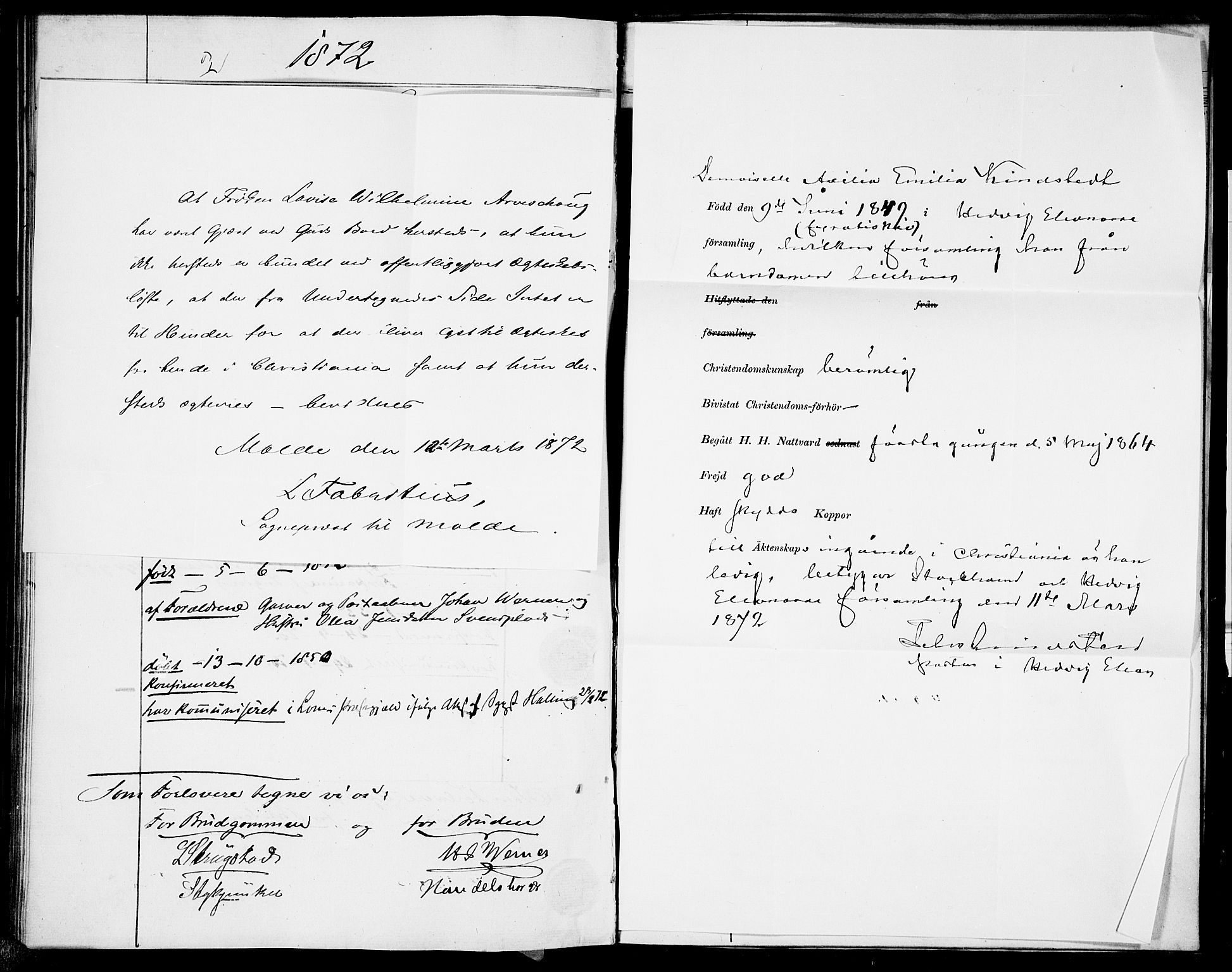 Garnisonsmenigheten Kirkebøker, AV/SAO-A-10846/H/Ha/L0006: Banns register no. I 6, 1856-1872