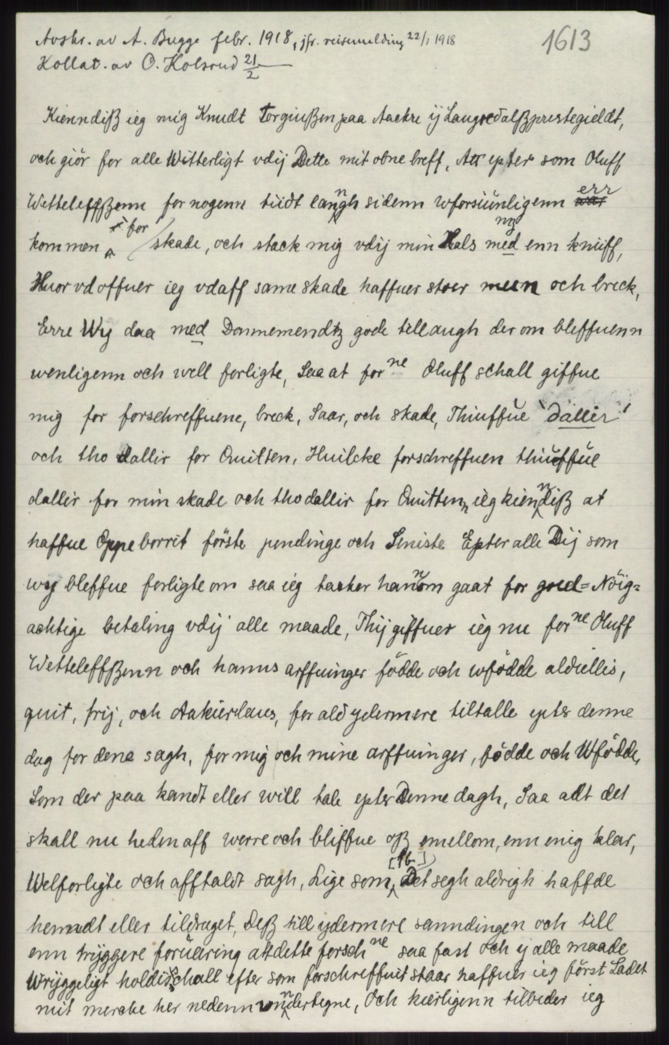 Samlinger til kildeutgivelse, Diplomavskriftsamlingen, RA/EA-4053/H/Ha, p. 1726