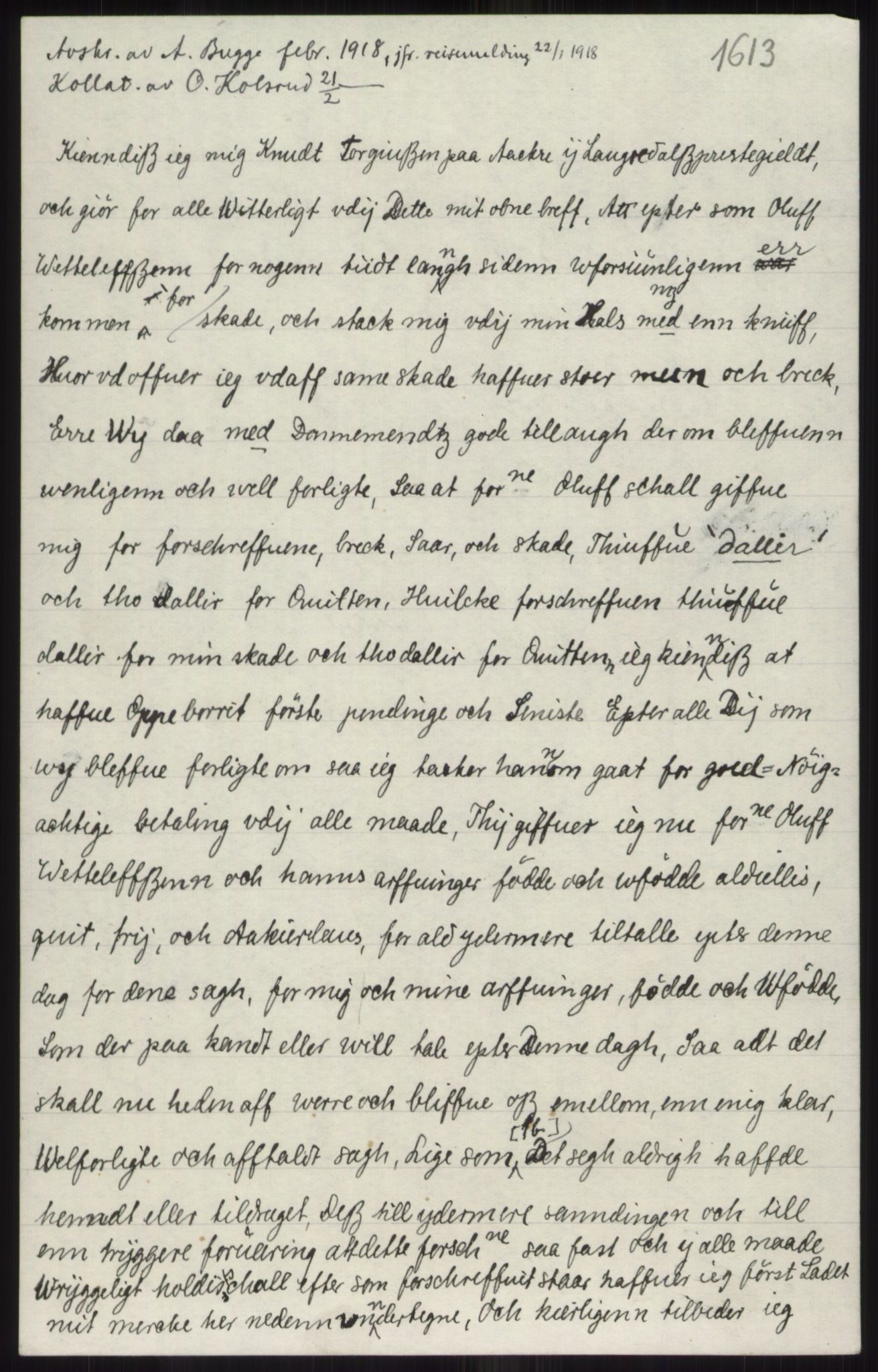 Samlinger til kildeutgivelse, Diplomavskriftsamlingen, AV/RA-EA-4053/H/Ha, p. 1726