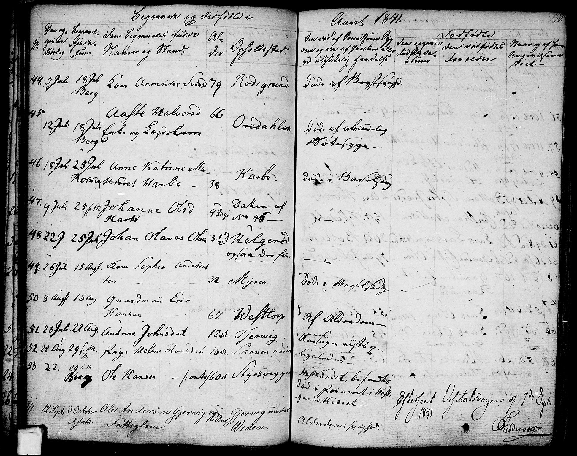 Berg prestekontor Kirkebøker, SAO/A-10902/F/Fa/L0003: Parish register (official) no. I 3, 1832-1842, p. 150