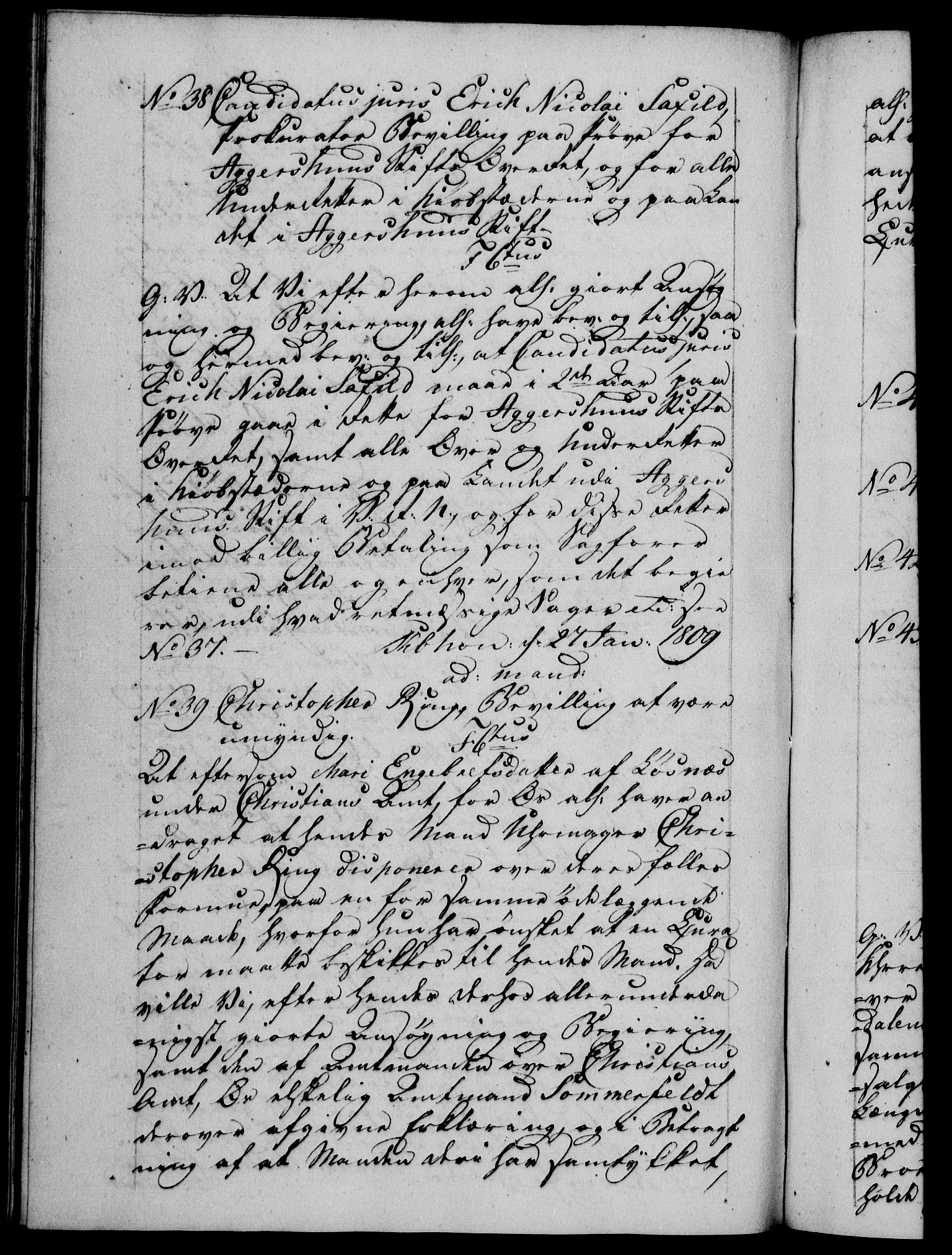 Danske Kanselli 1800-1814, RA/EA-3024/H/Hf/Hfb/Hfba/L0004: Registranter, 1808-1810, p. 129b
