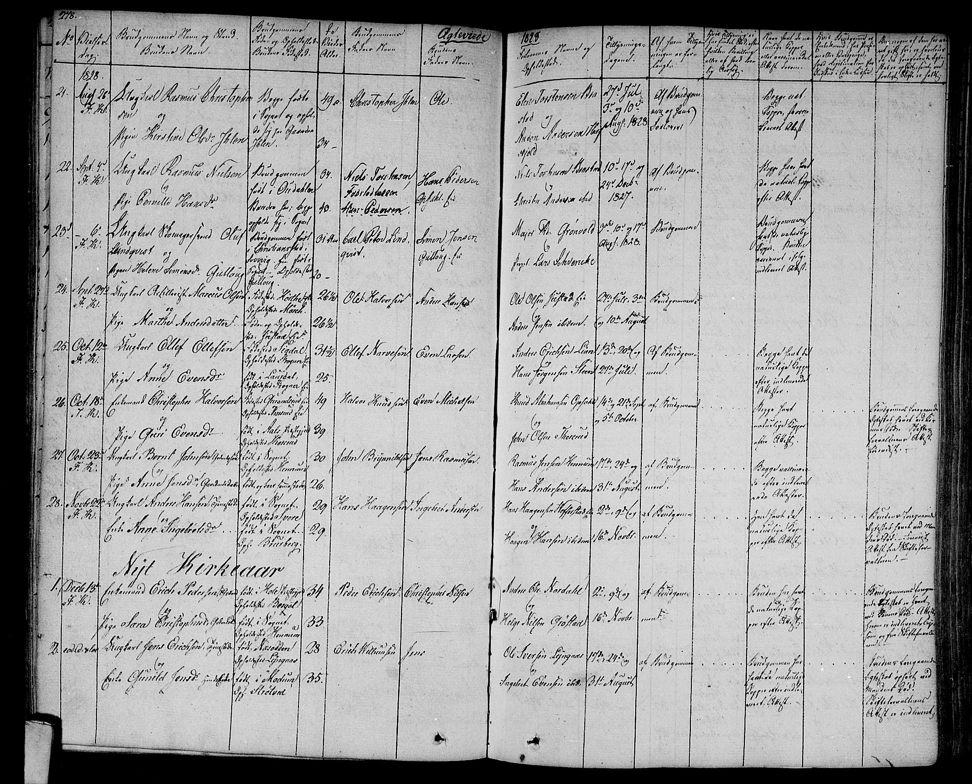 Lier kirkebøker, AV/SAKO-A-230/F/Fa/L0010: Parish register (official) no. I 10, 1827-1843, p. 278