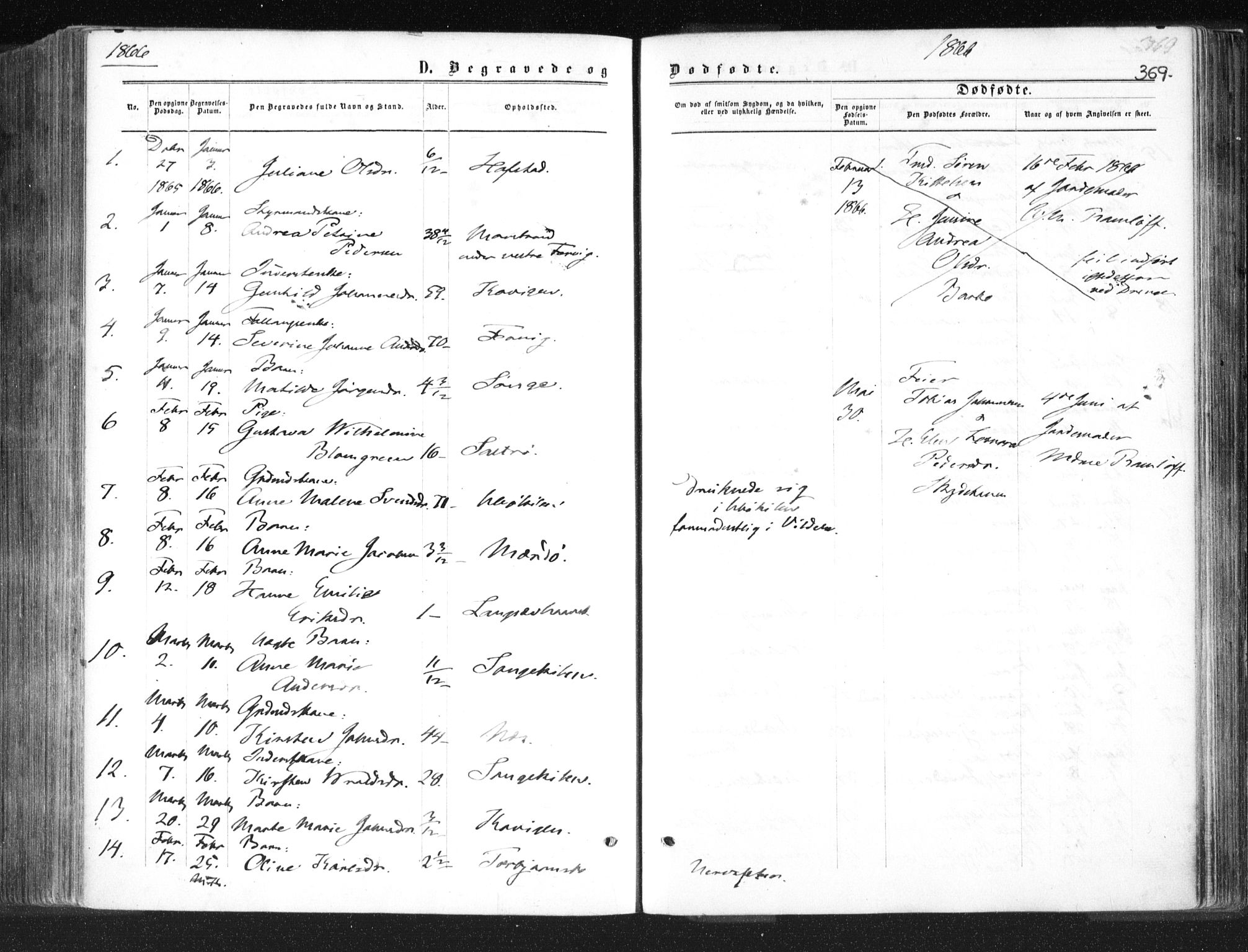 Tromøy sokneprestkontor, SAK/1111-0041/F/Fa/L0007: Parish register (official) no. A 7, 1864-1869, p. 369