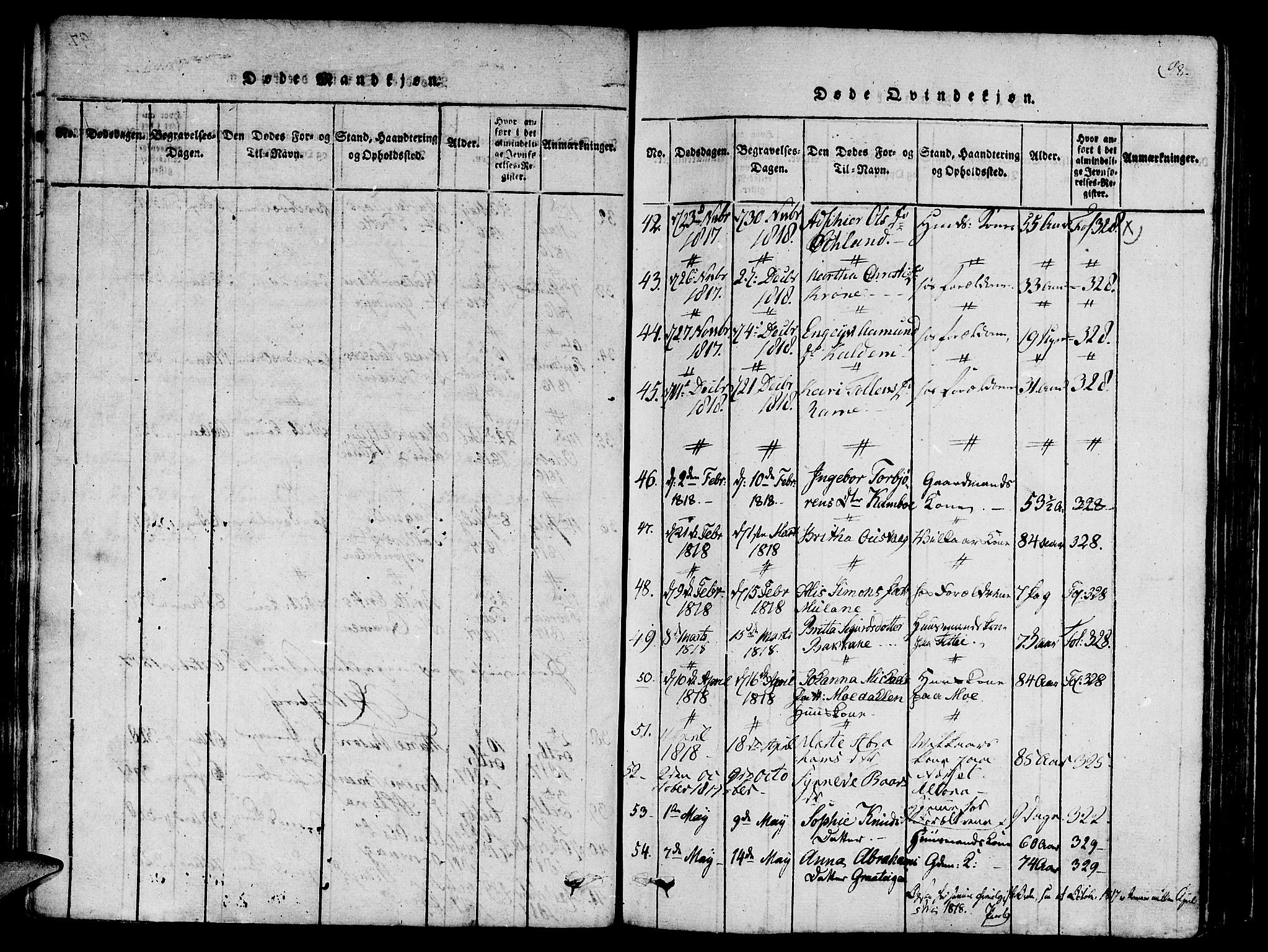 Etne sokneprestembete, AV/SAB-A-75001/H/Haa: Parish register (official) no. A 6, 1815-1831, p. 98