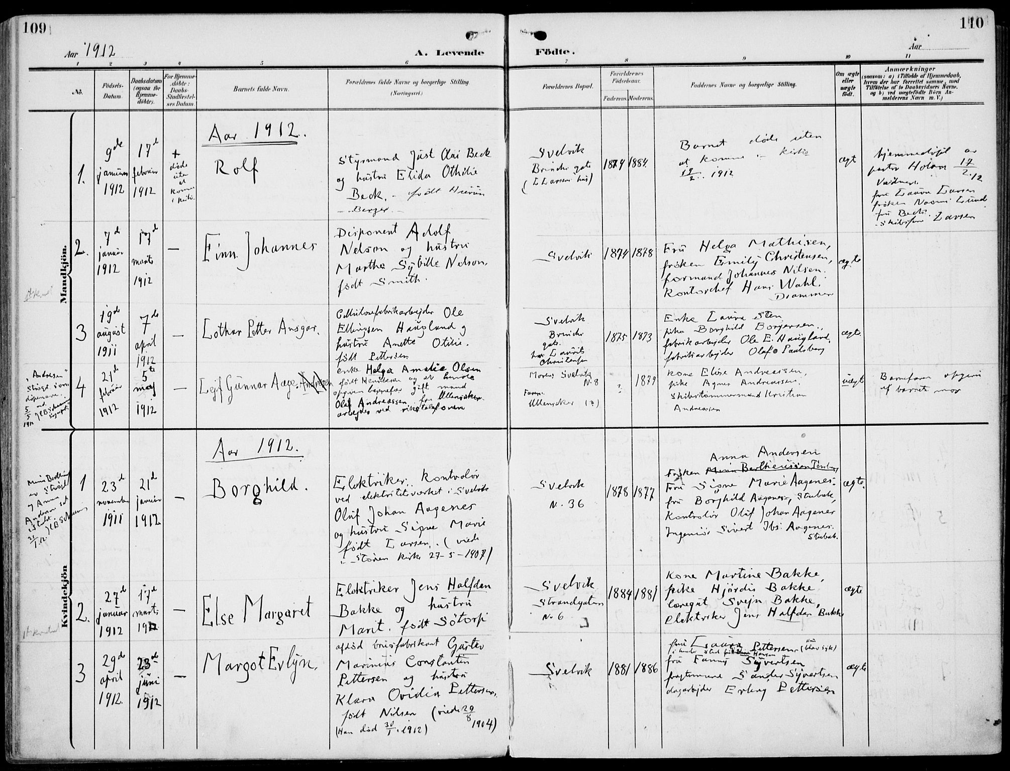 Strømm kirkebøker, AV/SAKO-A-322/F/Fb/L0002: Parish register (official) no. II 2, 1900-1919, p. 109-110