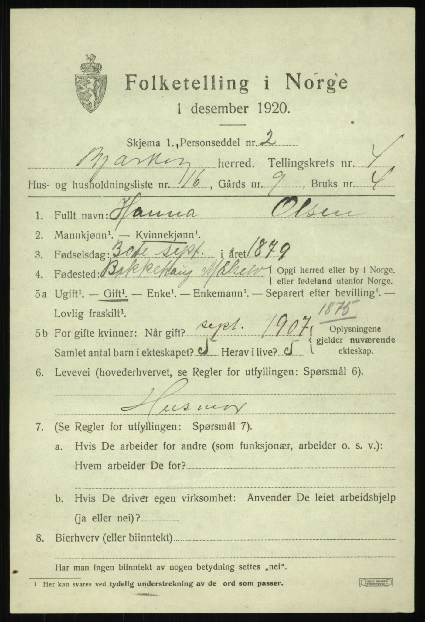 SATØ, 1920 census for Bjarkøy, 1920, p. 2265