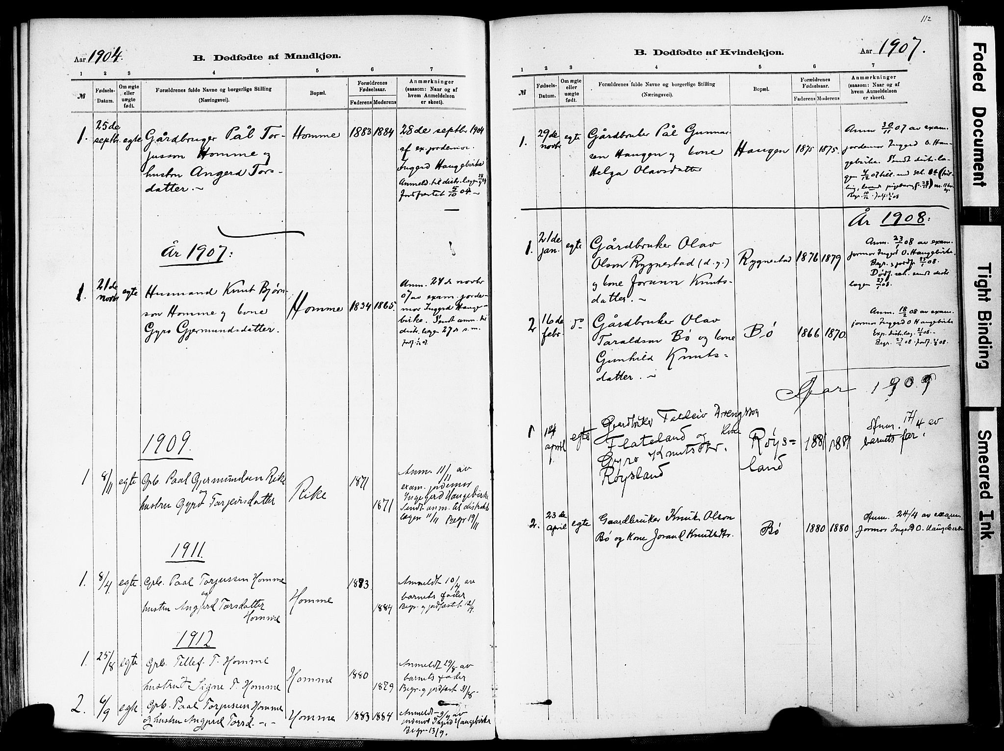 Valle sokneprestkontor, AV/SAK-1111-0044/F/Fa/Fac/L0009: Parish register (official) no. A 9, 1882-1913, p. 112