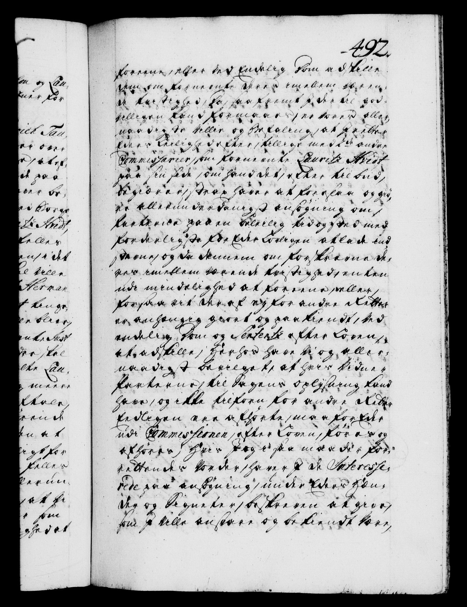 Danske Kanselli 1572-1799, AV/RA-EA-3023/F/Fc/Fca/Fcab/L0024: Norske tegnelser, 1728-1730, p. 492a