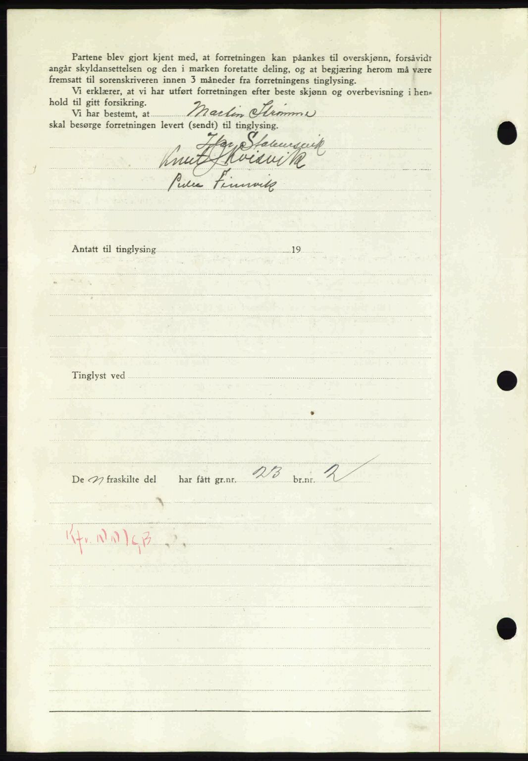 Nordmøre sorenskriveri, AV/SAT-A-4132/1/2/2Ca: Mortgage book no. A92, 1942-1942, Diary no: : 668/1942