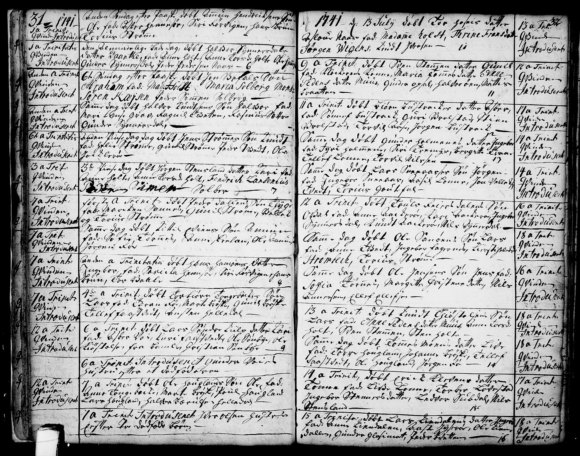 Drangedal kirkebøker, SAKO/A-258/F/Fa/L0002: Parish register (official) no. 2, 1733-1753, p. 31-32