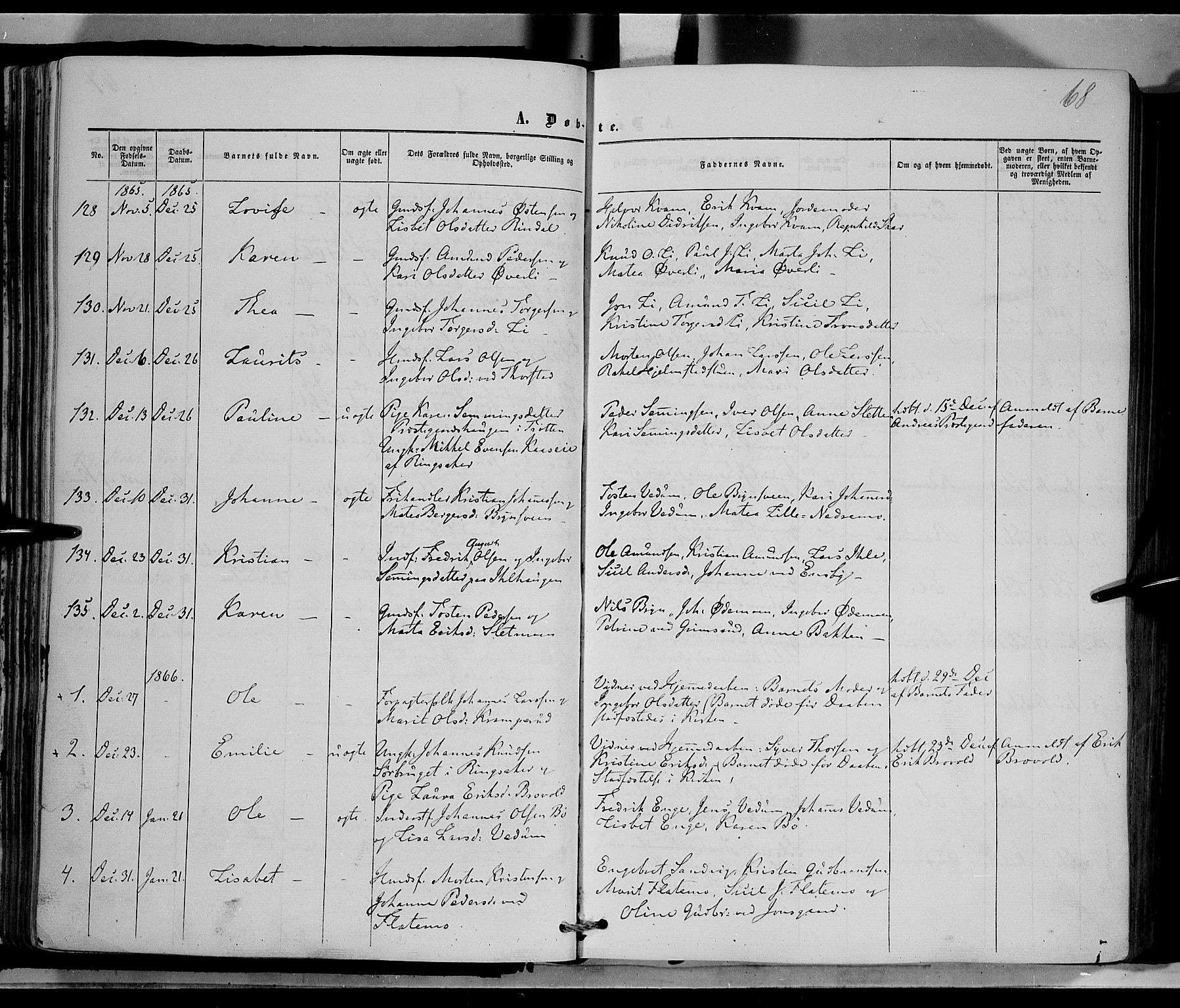 Øyer prestekontor, AV/SAH-PREST-084/H/Ha/Haa/L0006: Parish register (official) no. 6, 1858-1874, p. 68