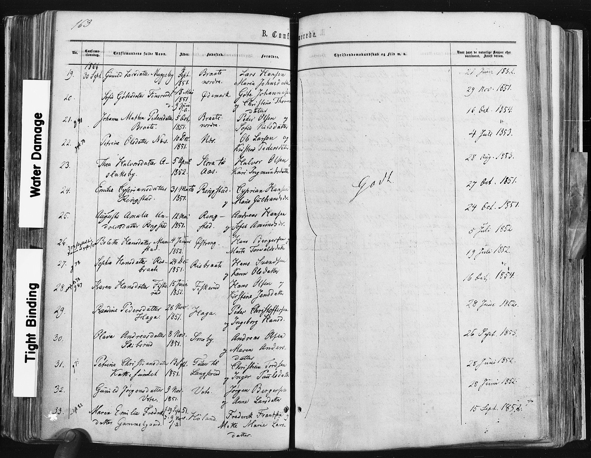 Trøgstad prestekontor Kirkebøker, AV/SAO-A-10925/F/Fa/L0009: Parish register (official) no. I 9, 1865-1877, p. 163