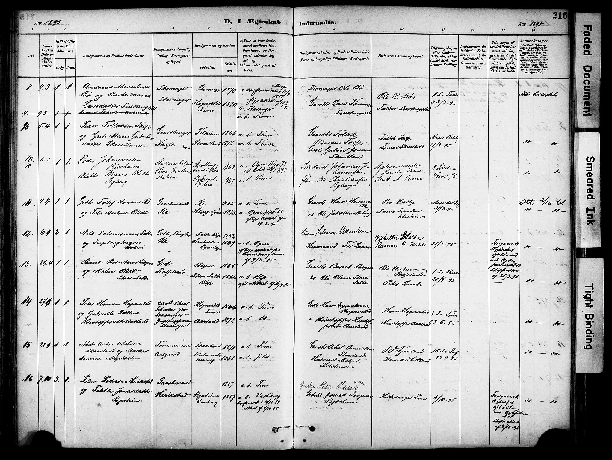 Lye sokneprestkontor, AV/SAST-A-101794/001/30BA/L0011: Parish register (official) no. A 9, 1893-1903, p. 216