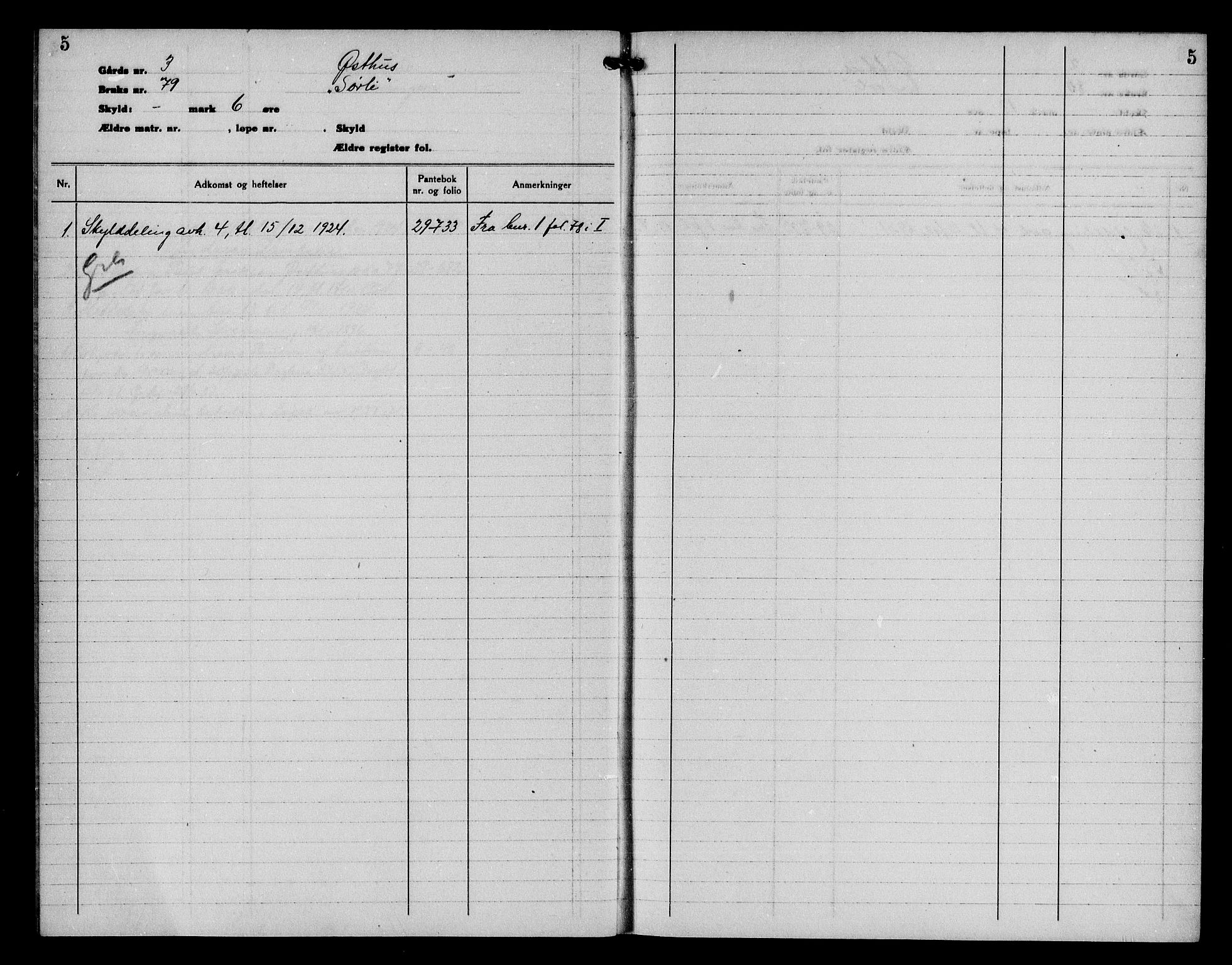 Karmsund sorenskriveri, SAST/A-100311/01/II/IIA/L0039: Mortgage register no. II AF 39, 1924, p. 5