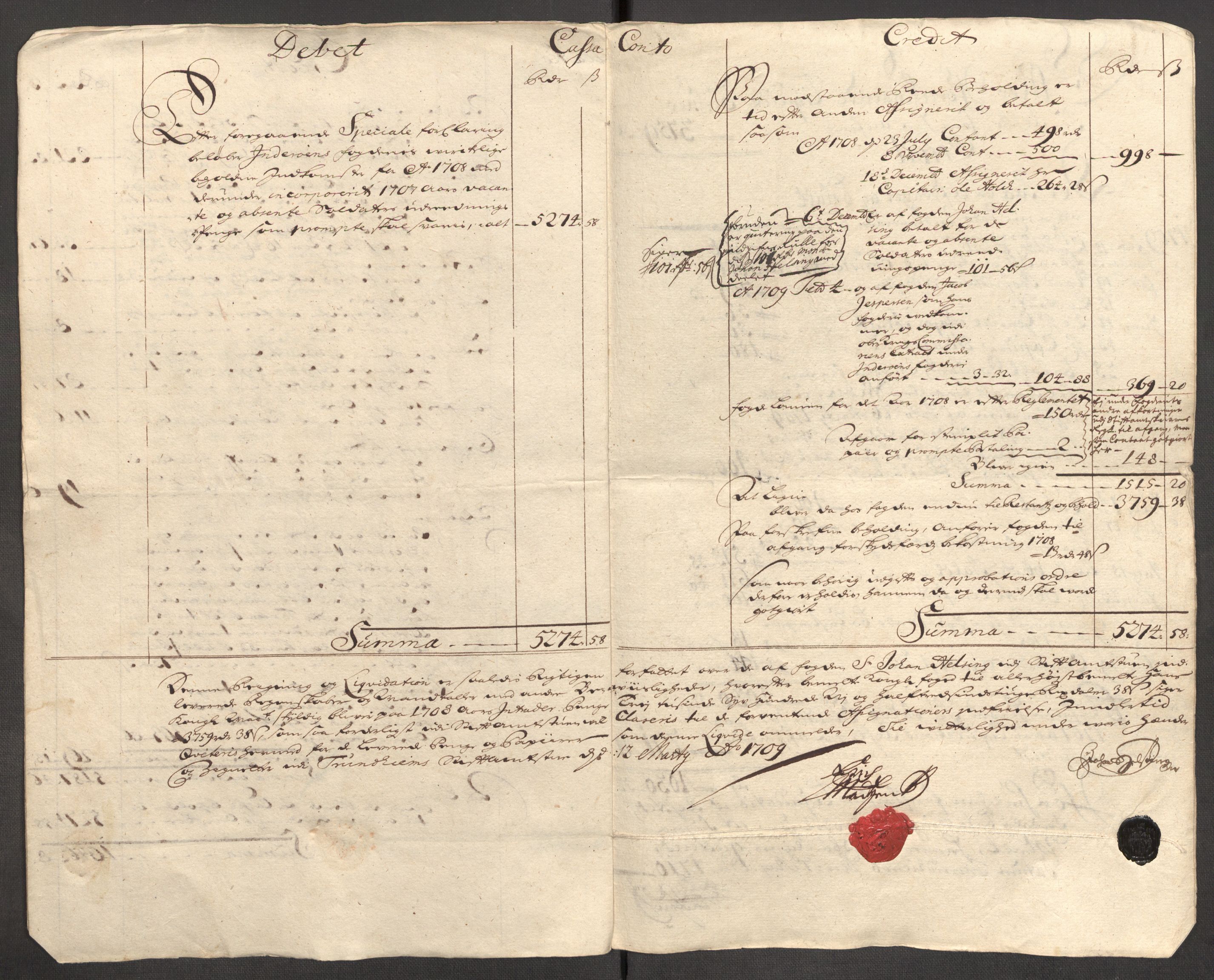 Rentekammeret inntil 1814, Reviderte regnskaper, Fogderegnskap, AV/RA-EA-4092/R63/L4316: Fogderegnskap Inderøy, 1708, p. 15