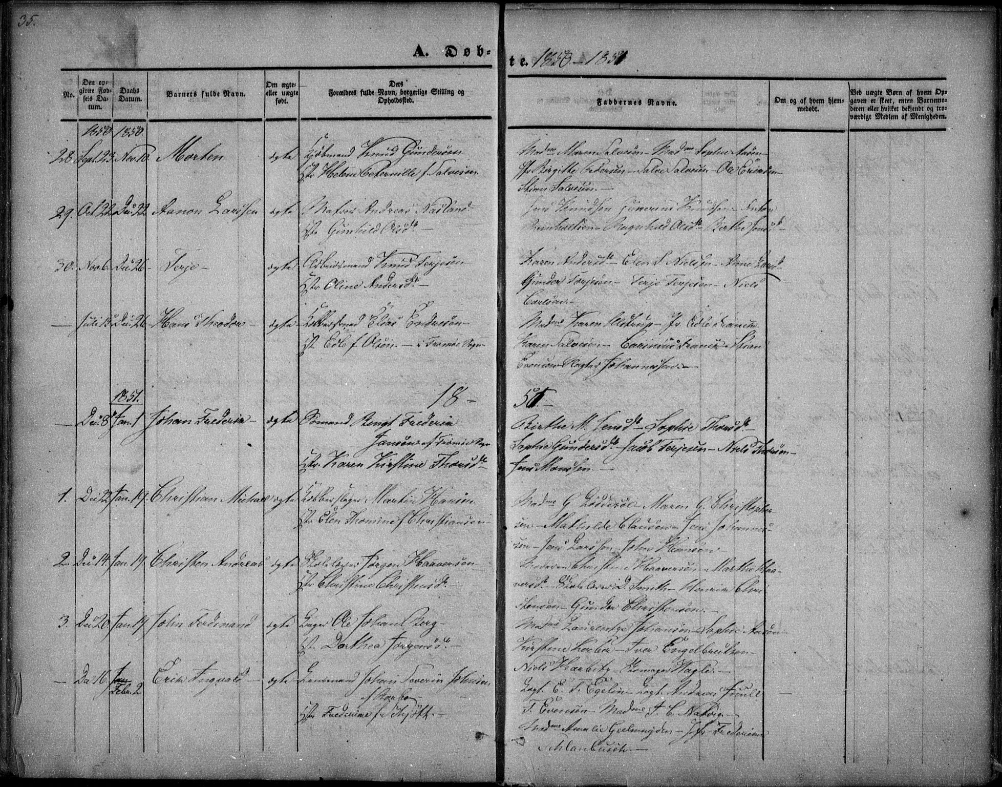 Arendal sokneprestkontor, Trefoldighet, SAK/1111-0040/F/Fa/L0005: Parish register (official) no. A 5, 1838-1854, p. 35