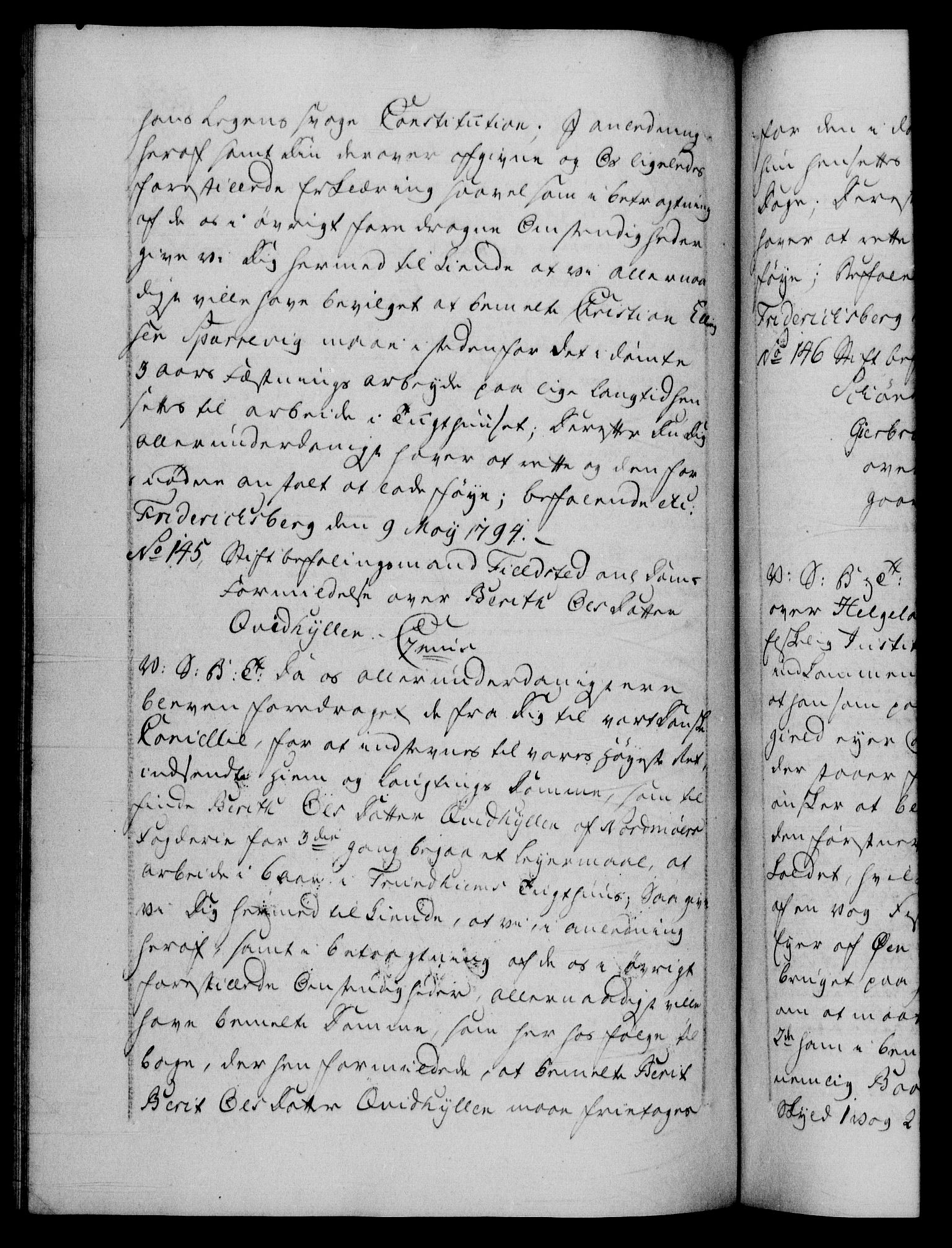 Danske Kanselli 1572-1799, AV/RA-EA-3023/F/Fc/Fca/Fcab/L0045: Norske tegnelser, 1792-1796, p. 354b