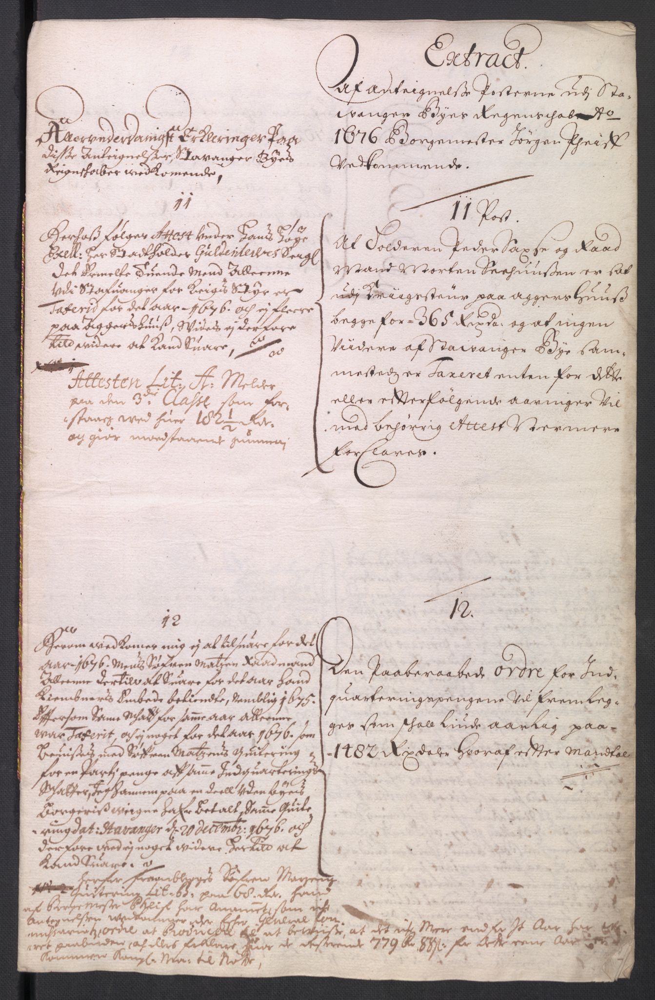 Rentekammeret inntil 1814, Reviderte regnskaper, Byregnskaper, RA/EA-4066/R/Ro/L0301: [O3] Kontribusjonsregnskap, 1679-1684, p. 311