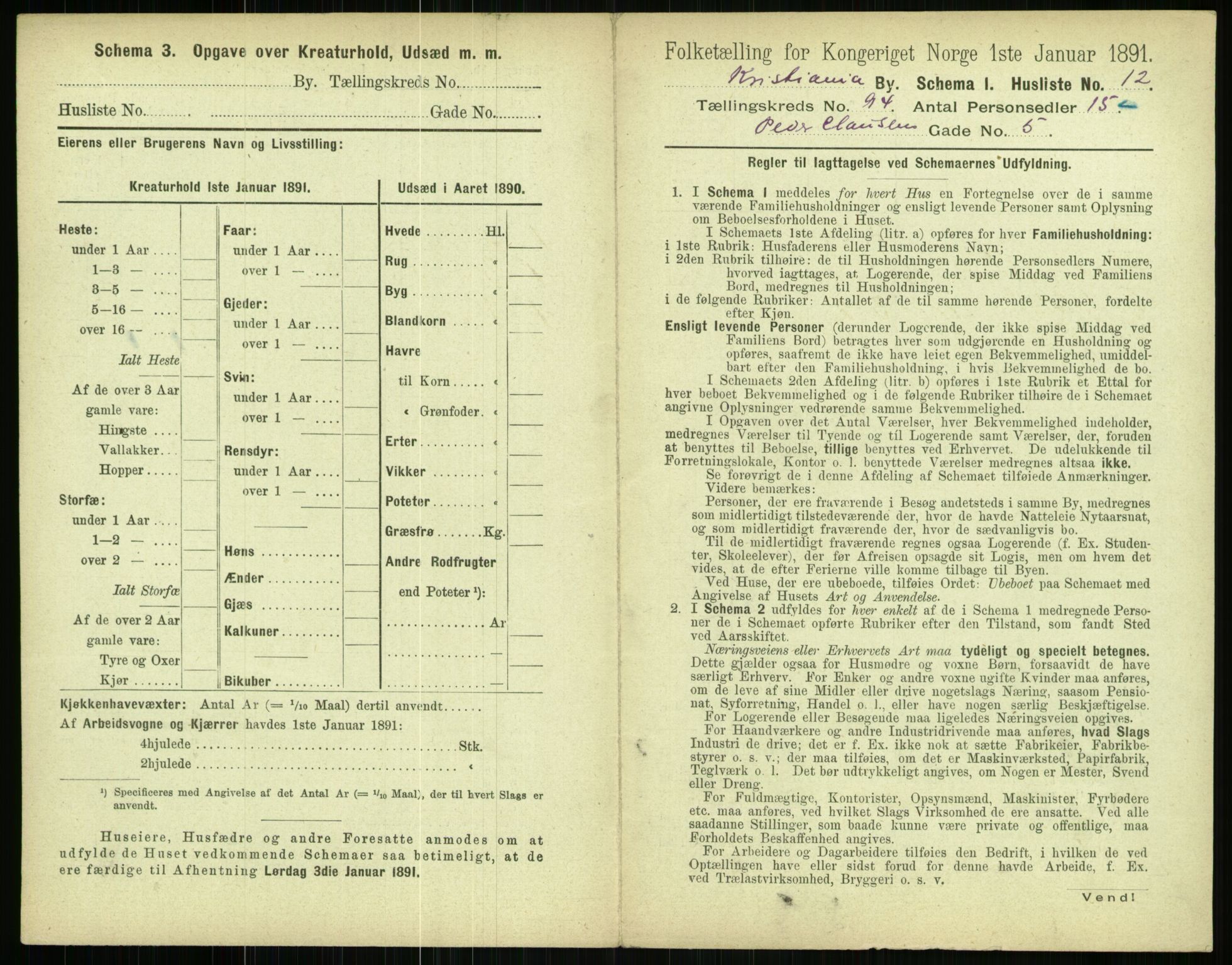 RA, 1891 census for 0301 Kristiania, 1891, p. 45971