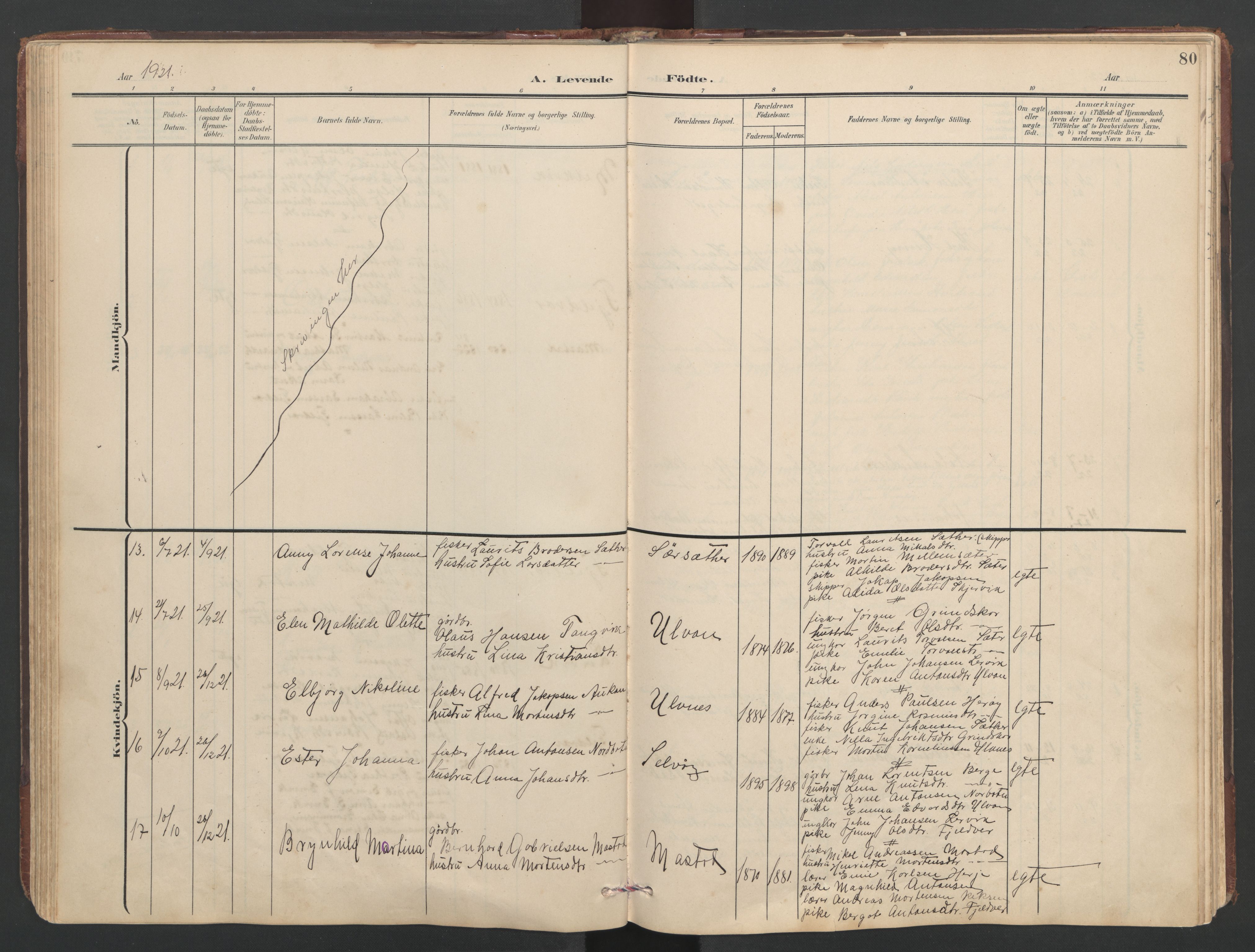 Ministerialprotokoller, klokkerbøker og fødselsregistre - Sør-Trøndelag, AV/SAT-A-1456/638/L0571: Parish register (copy) no. 638C03, 1901-1930, p. 80