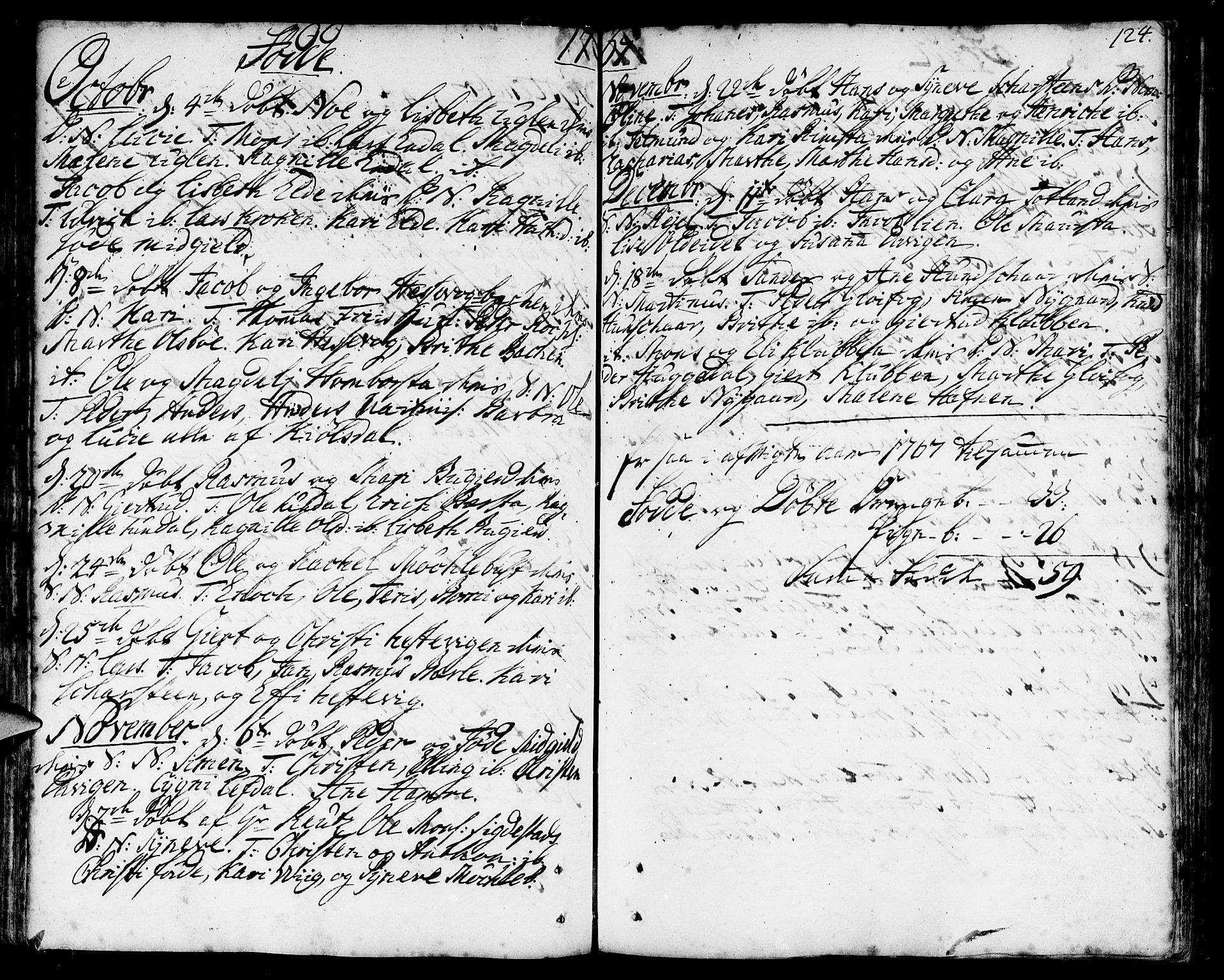 Davik sokneprestembete, SAB/A-79701/H/Haa/Haaa/L0002: Parish register (official) no. A 2, 1742-1816, p. 124