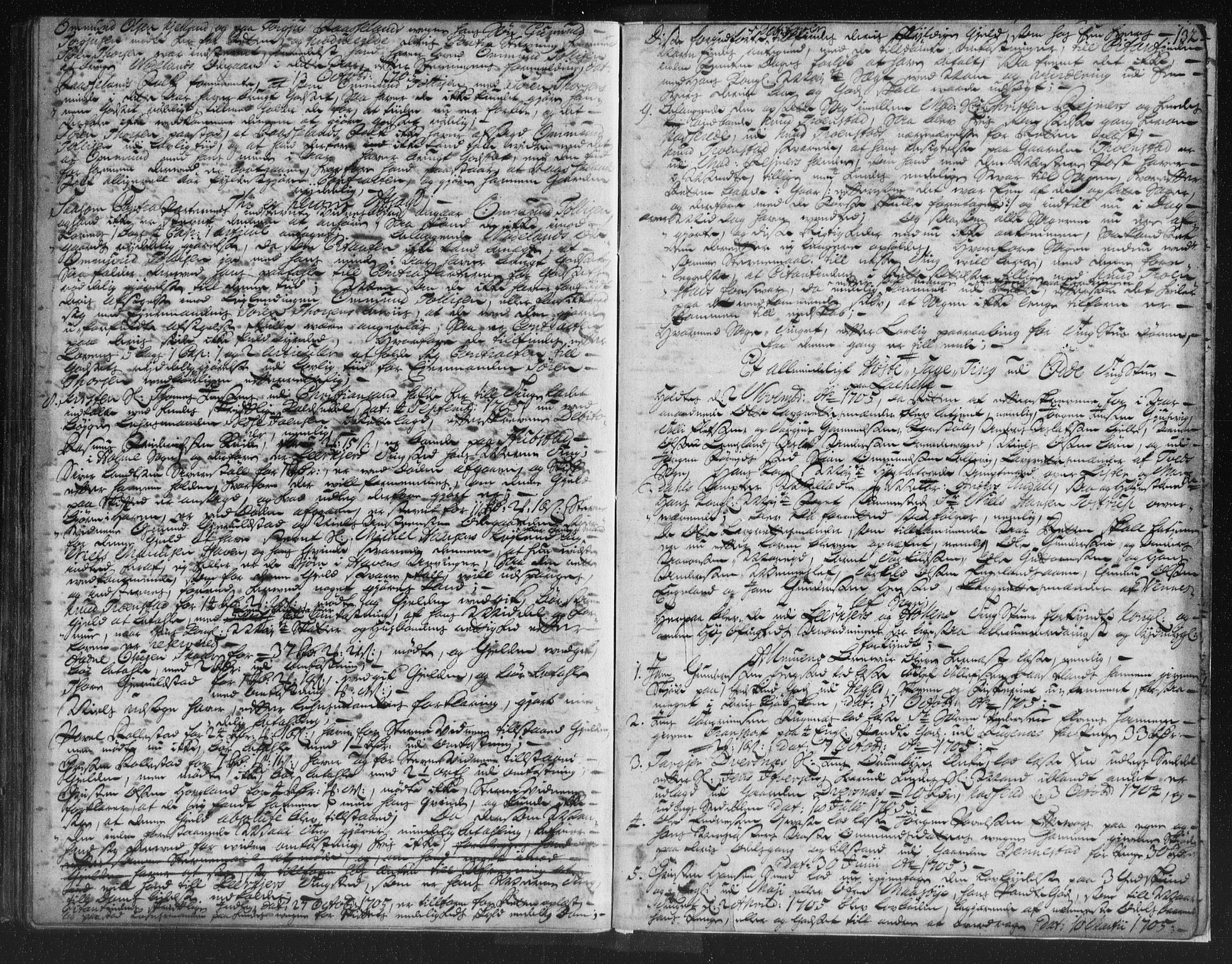 Mandal sorenskriveri, AV/SAK-1221-0005/001/F/Fa/L0014: Tingbok nr 13, 1702-1705, p. 131b-132a
