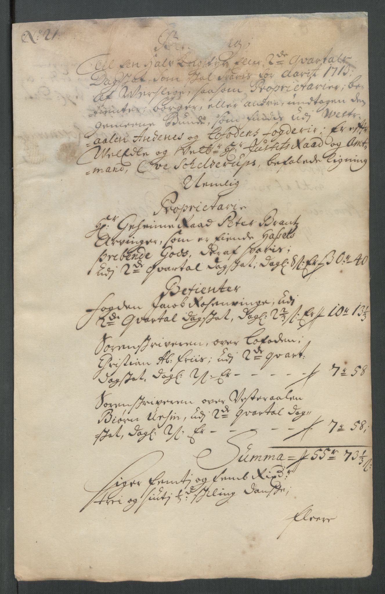 Rentekammeret inntil 1814, Reviderte regnskaper, Fogderegnskap, AV/RA-EA-4092/R67/L4680: Fogderegnskap Vesterålen, Andenes og Lofoten, 1714, p. 130