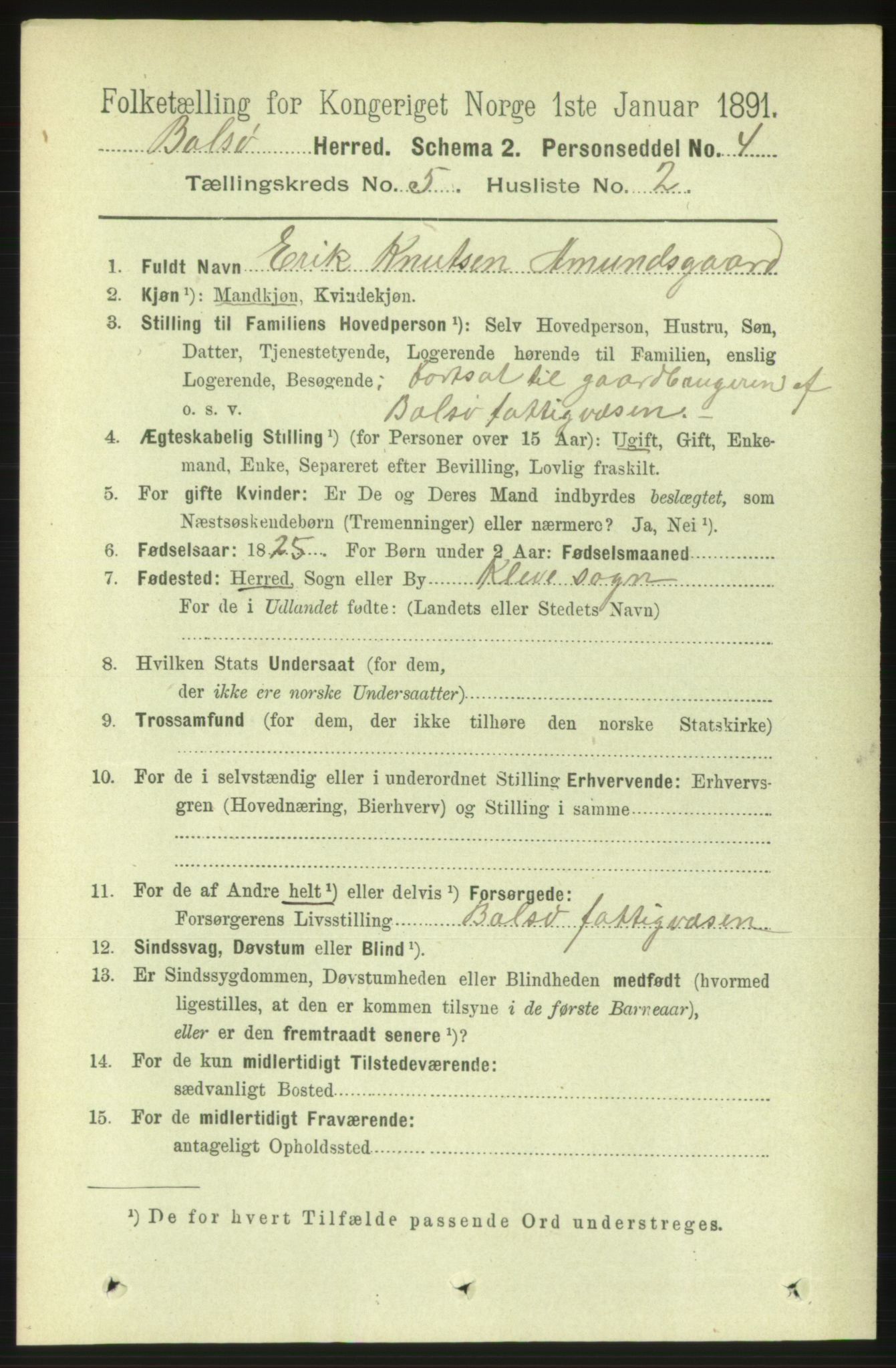 RA, 1891 census for 1544 Bolsøy, 1891, p. 3142