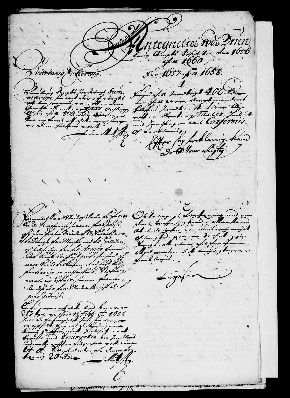 Rentekammeret inntil 1814, Reviderte regnskaper, Lensregnskaper, AV/RA-EA-5023/R/Rb/Rbl/L0012: Brunla len, 1658-1660